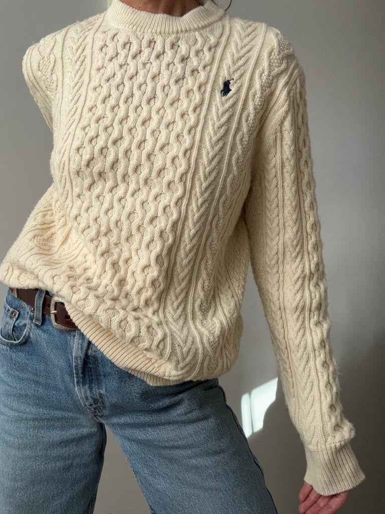 Ralph Lauren Wool Cable Knit Cream | Jumpers