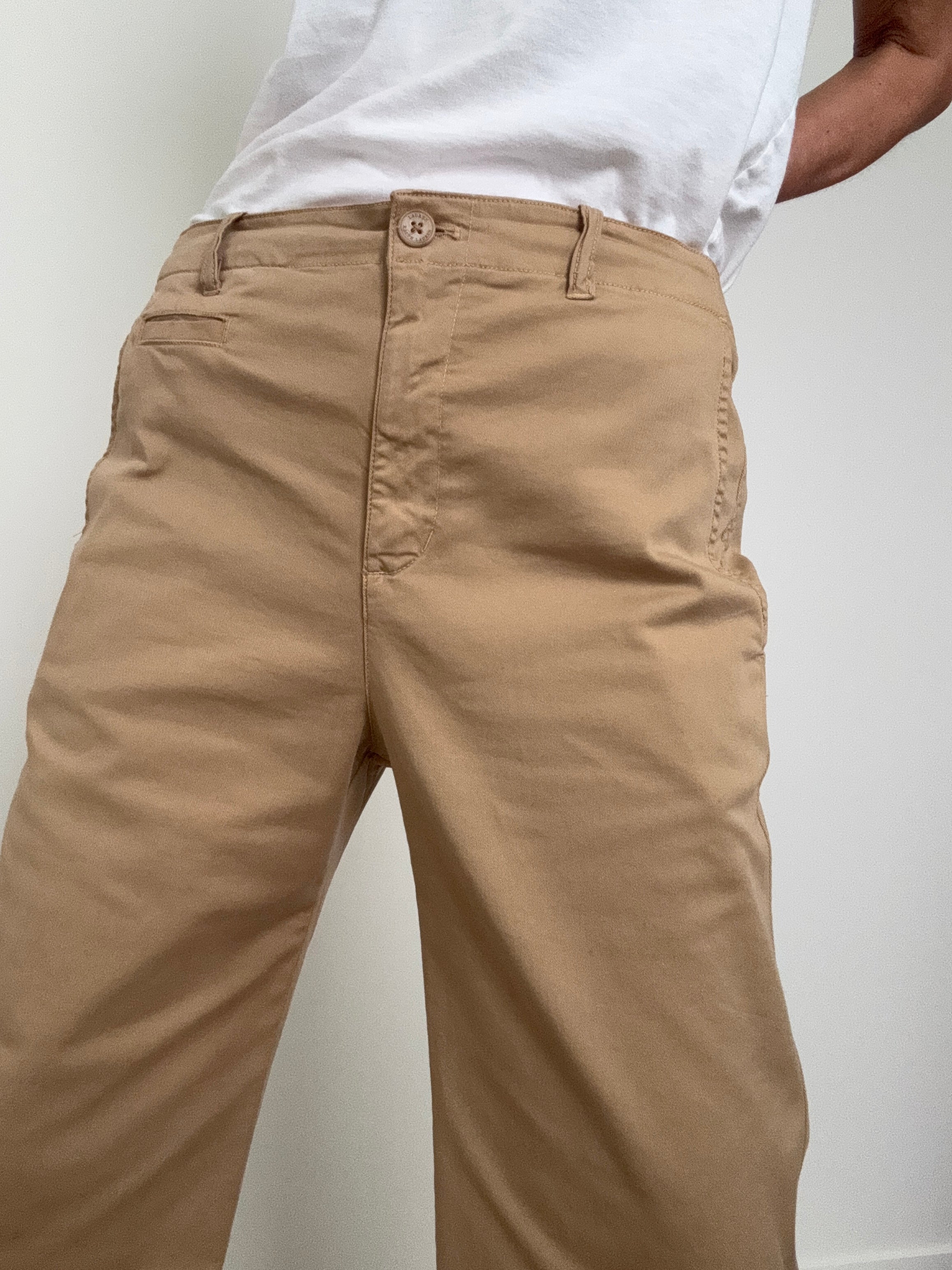 Ralph Lauren Pants Cotton Twill Wide Leg Trouser