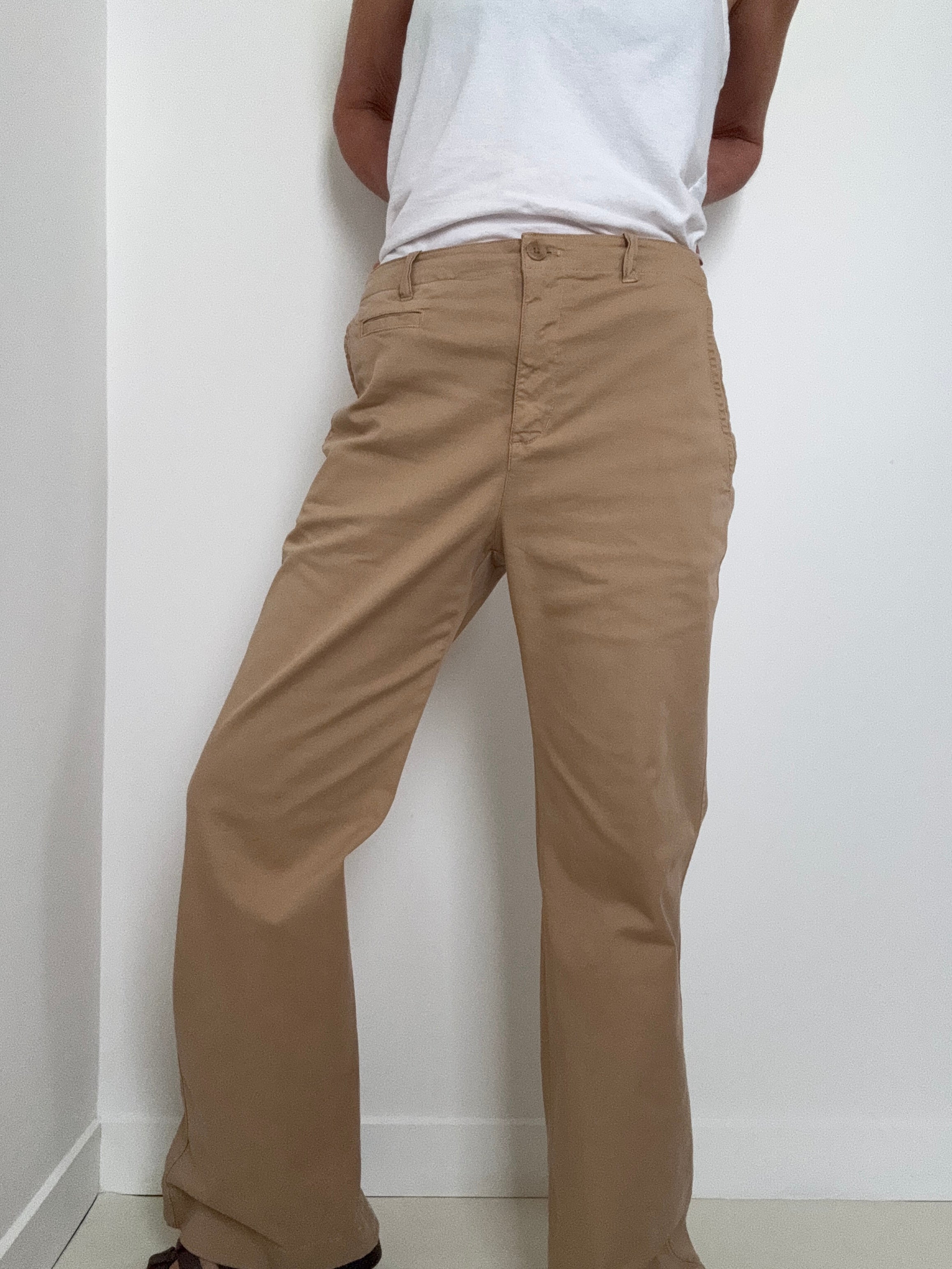Ralph Lauren Pants Cotton Twill Wide Leg Trouser