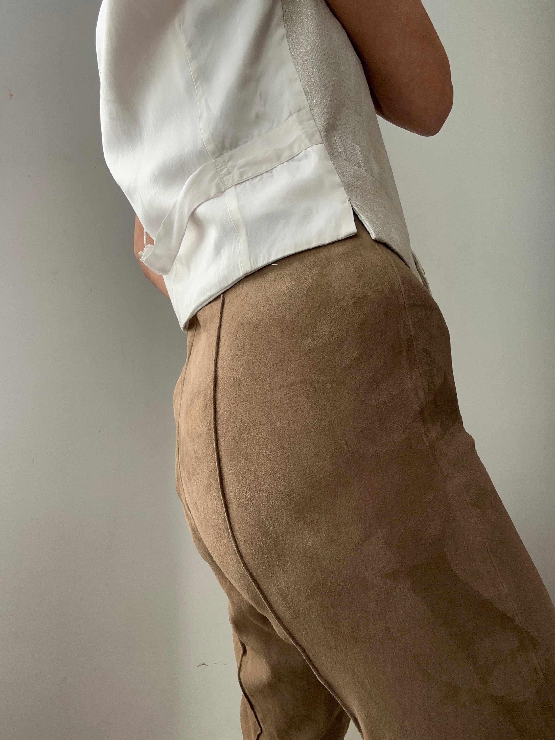 Ralph Lauren Pants Ralph Lauren Suede Leggings Tan