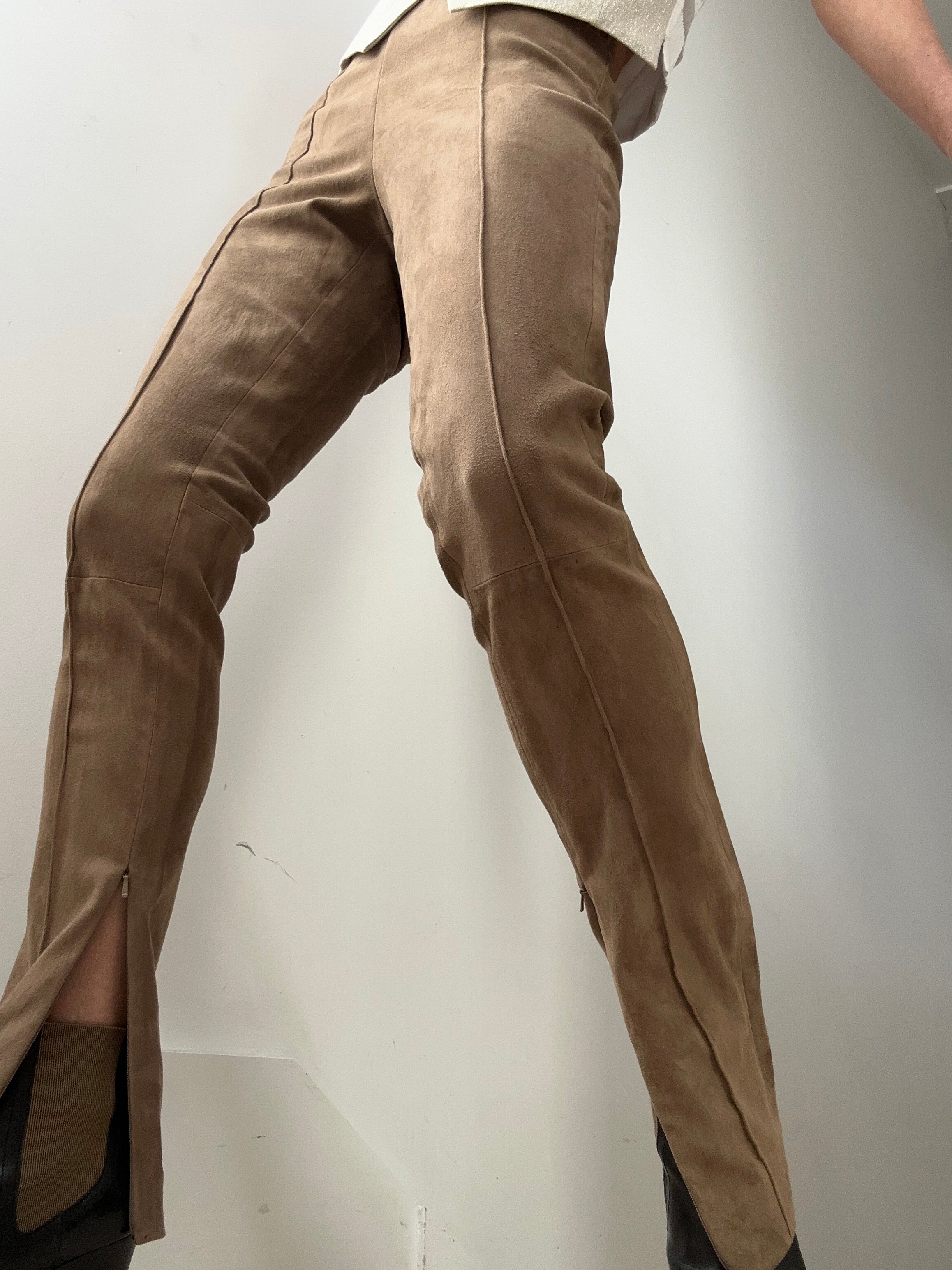 Ralph Lauren Pants Ralph Lauren Suede Leggings Tan