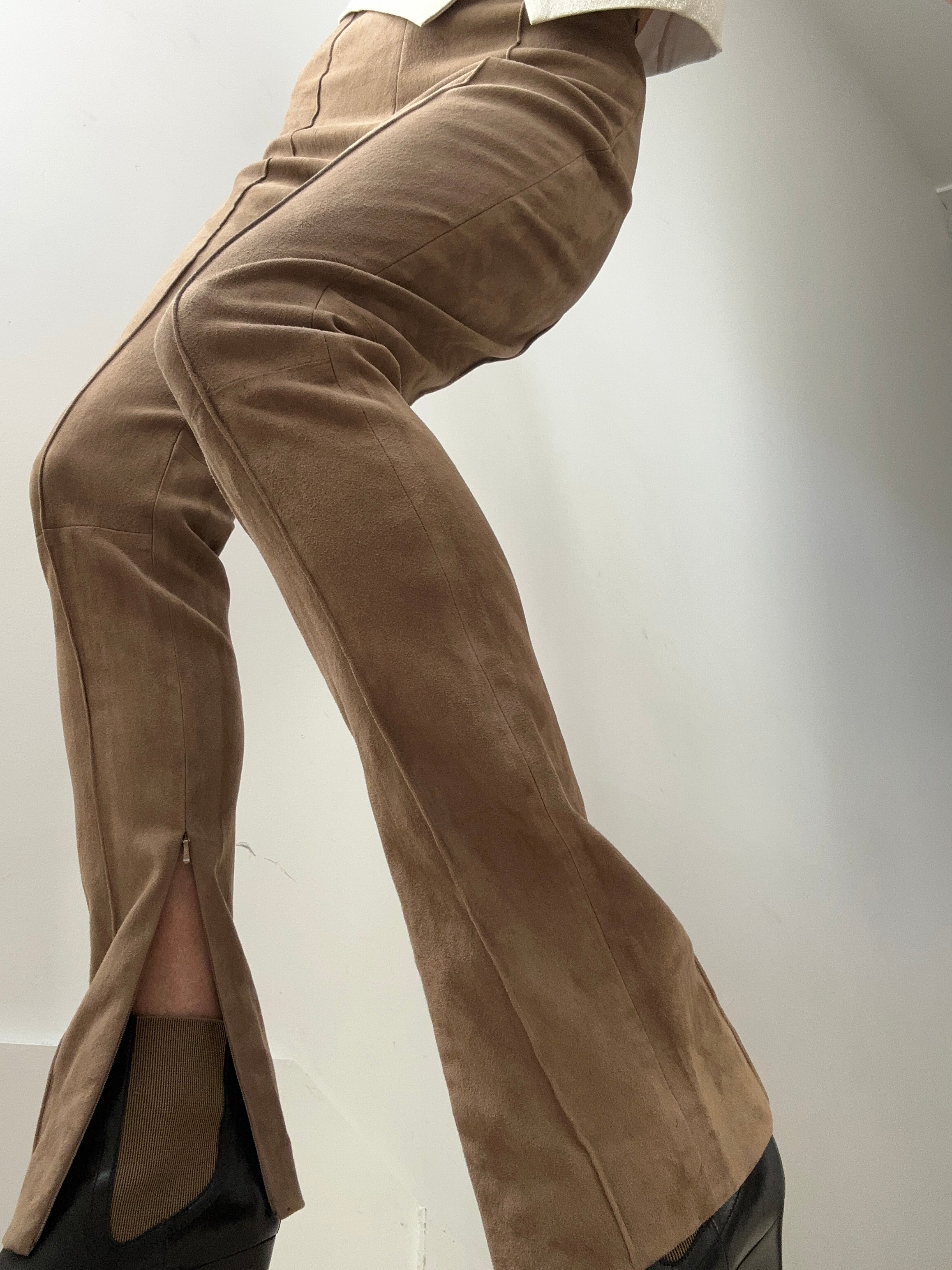 Ralph Lauren Pants Ralph Lauren Suede Leggings Tan