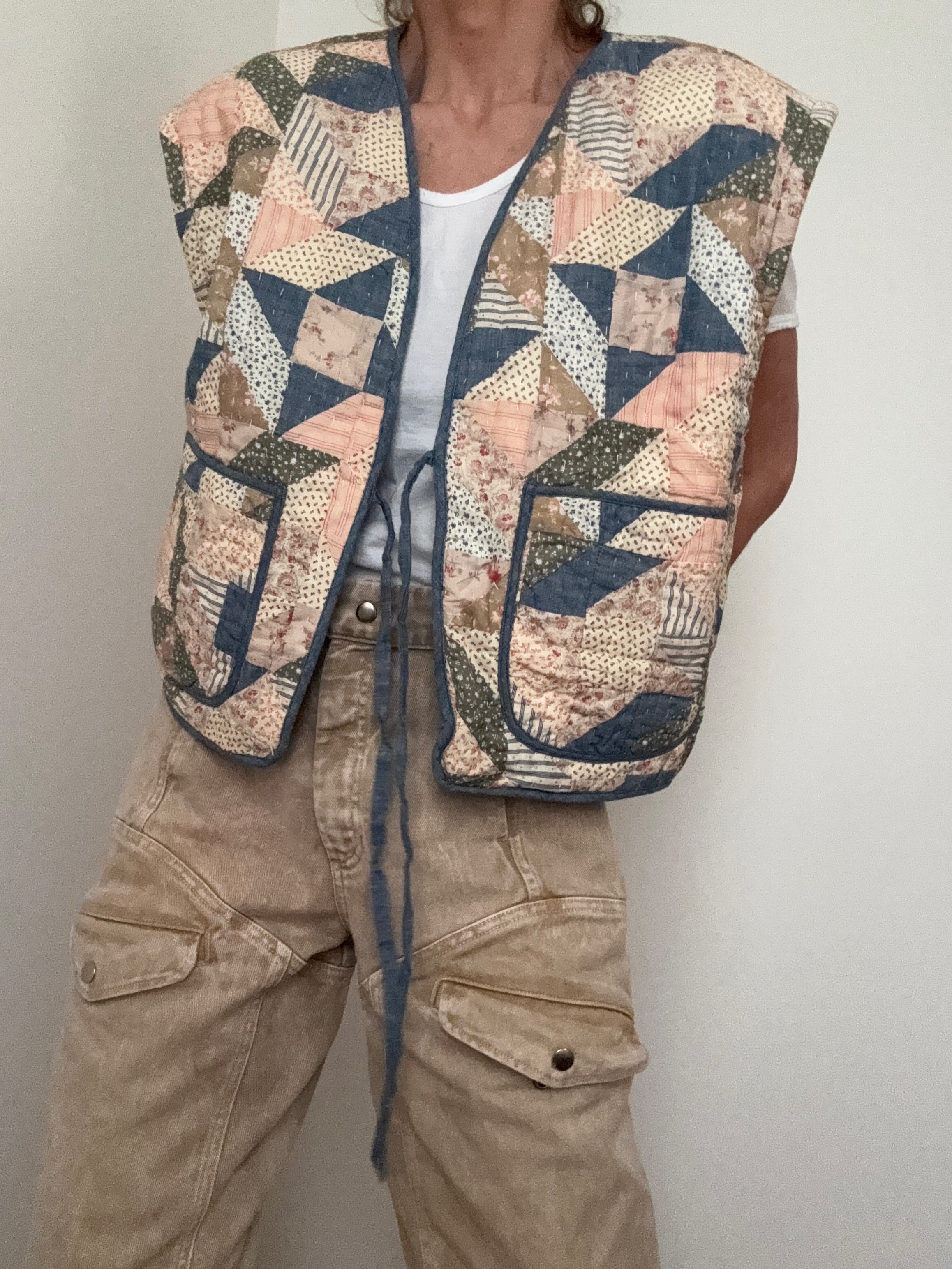 Polo RL Joan Reversible Patchwork Vest | Vests