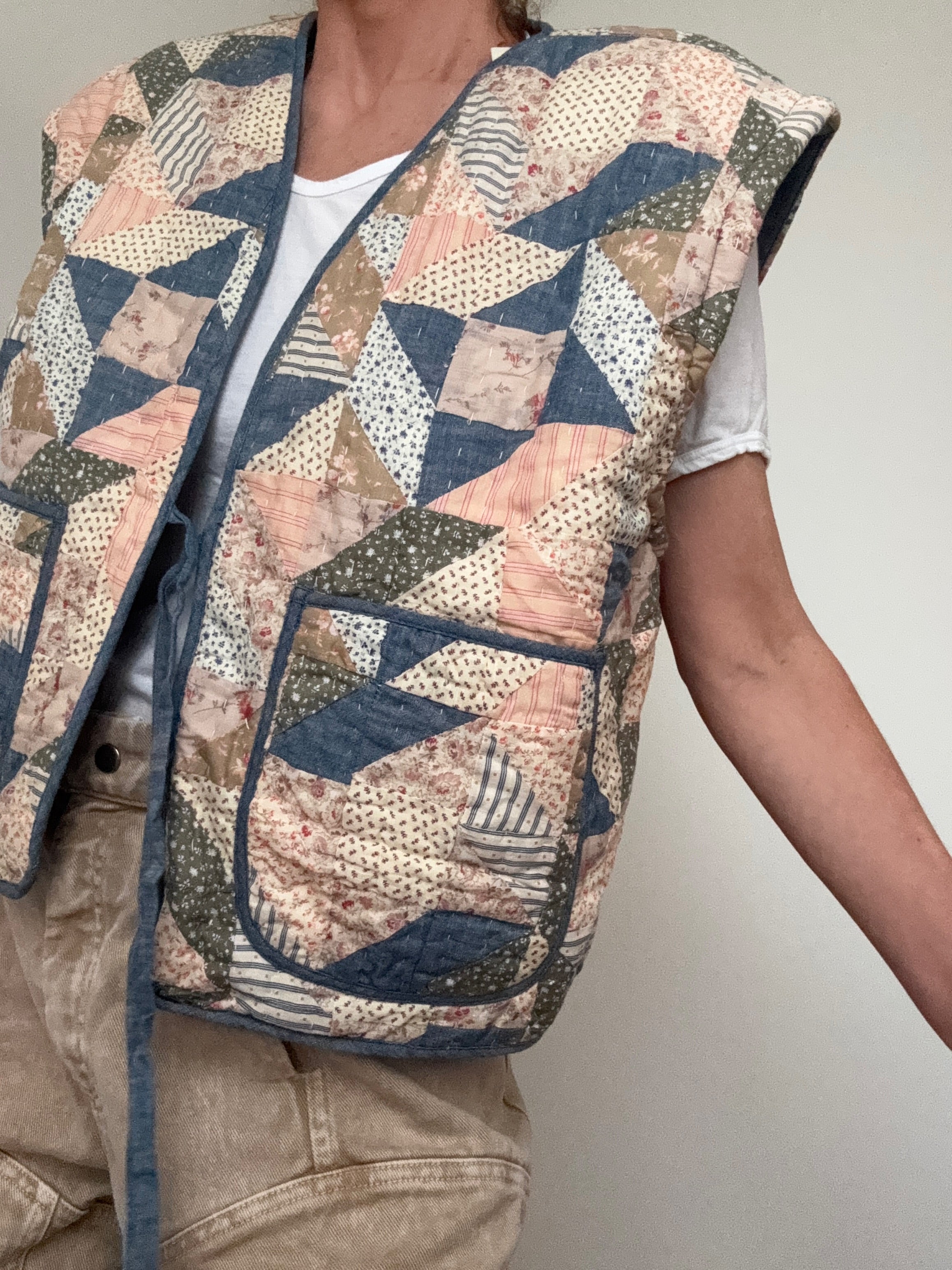 Polo RL Joan Reversible Patchwork Vest | Vests