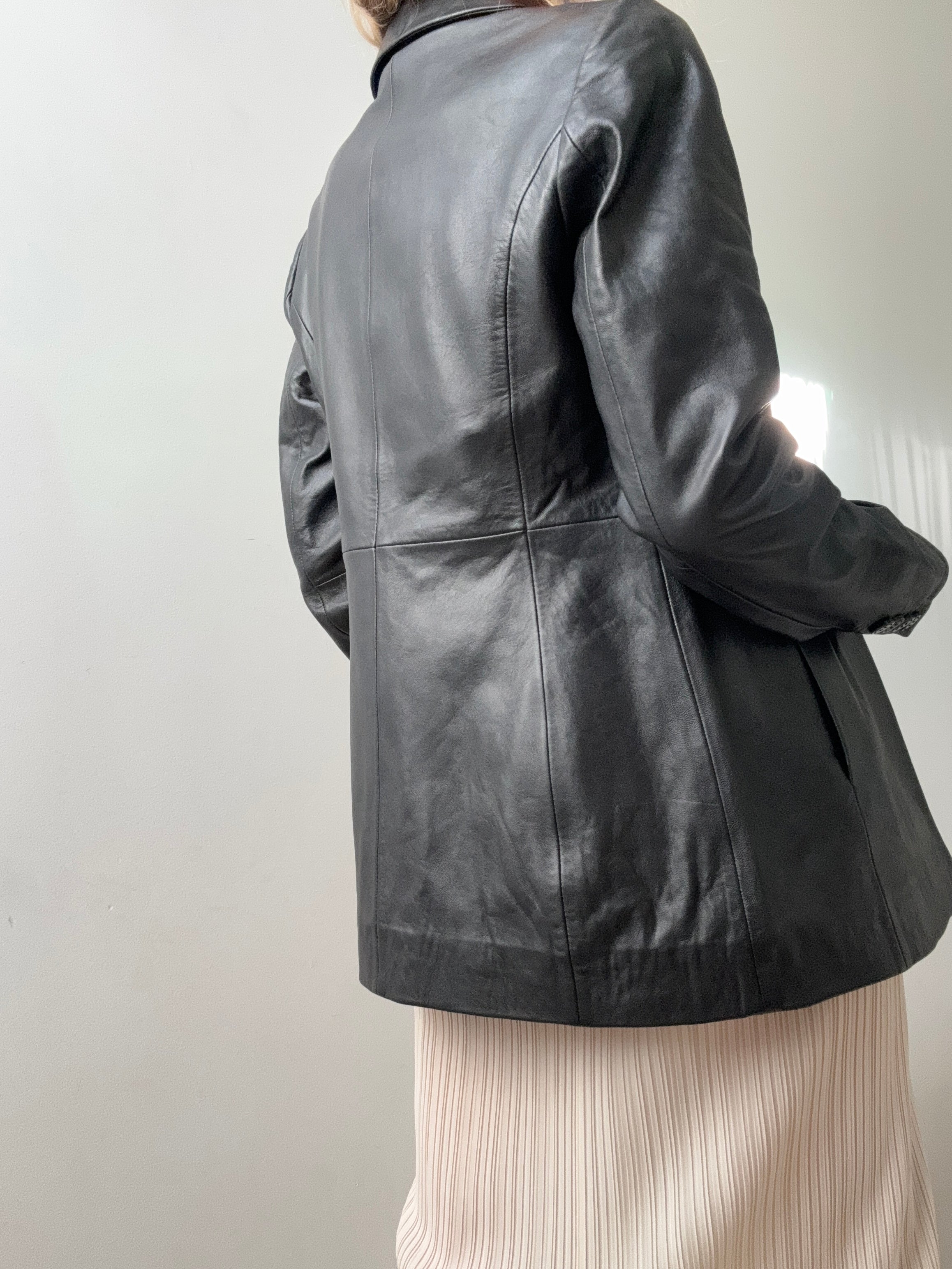 Reformation Jackets Reformation Veda Bowery Slim Leather Blazer