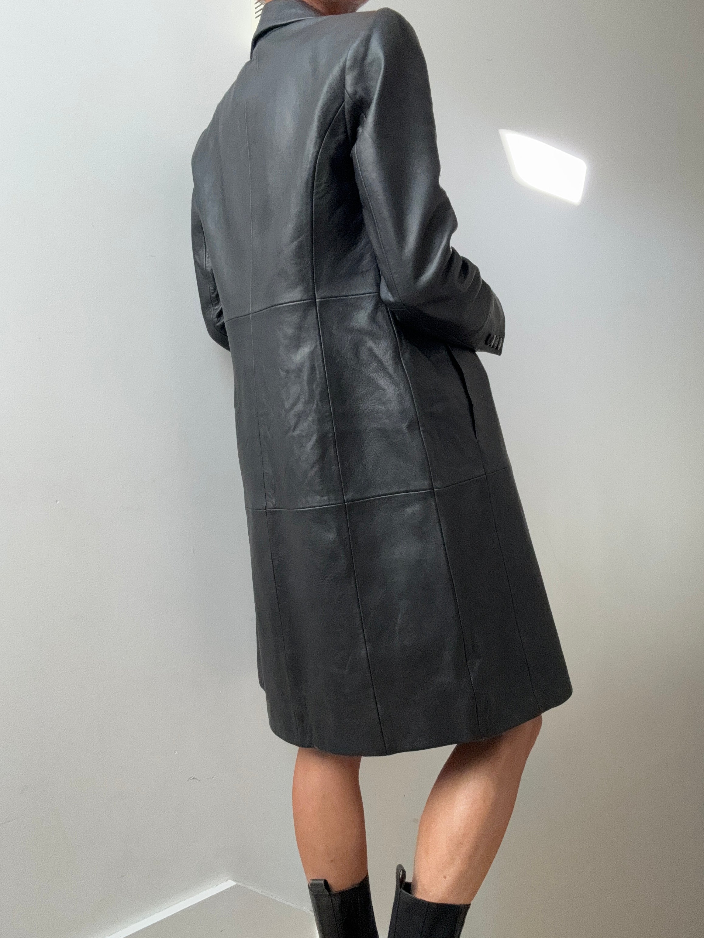 Reformation Veda Crosby Longline Leather Blazer | Jackets