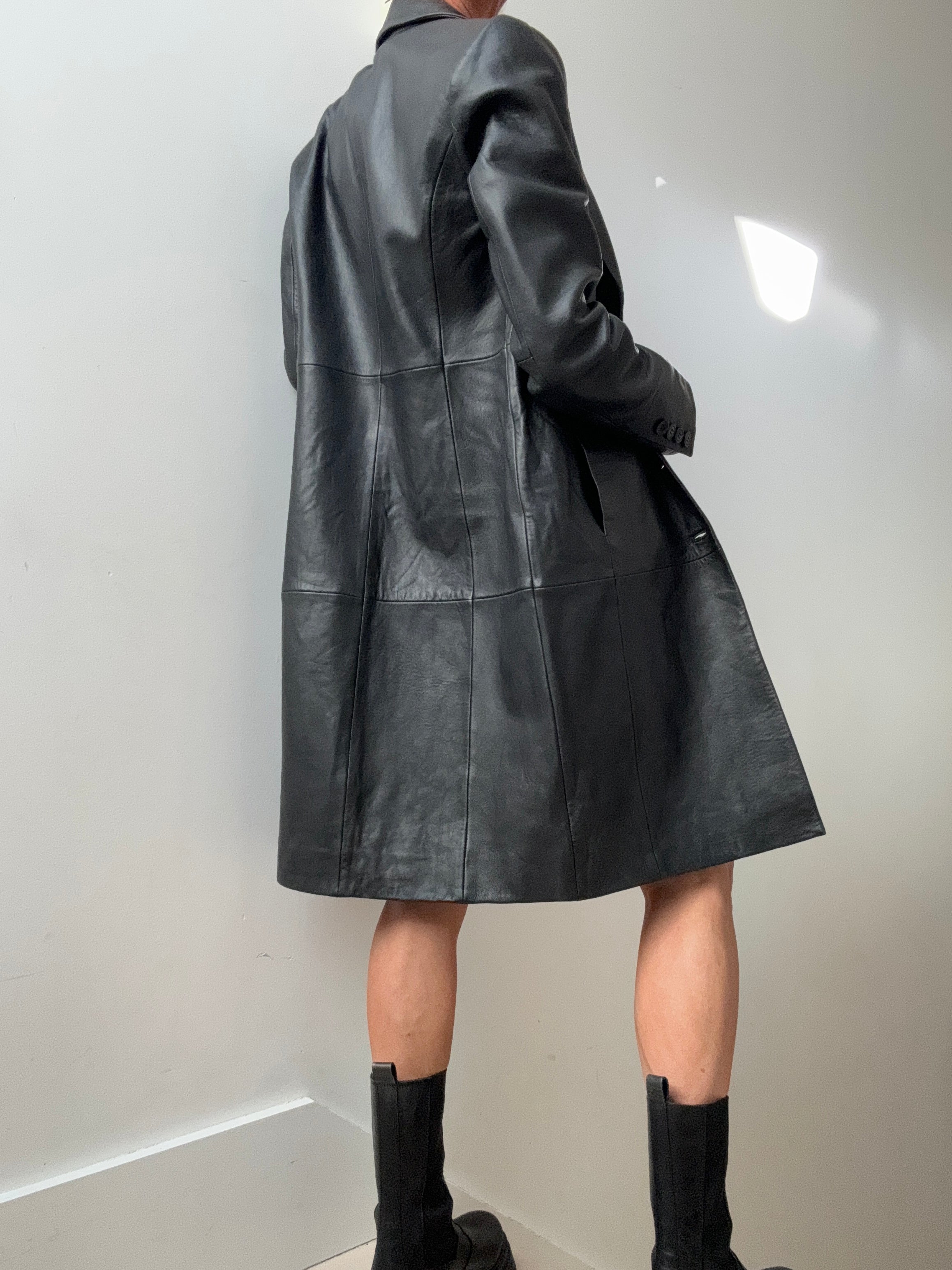 Reformation Veda Crosby Longline Leather Blazer | Jackets