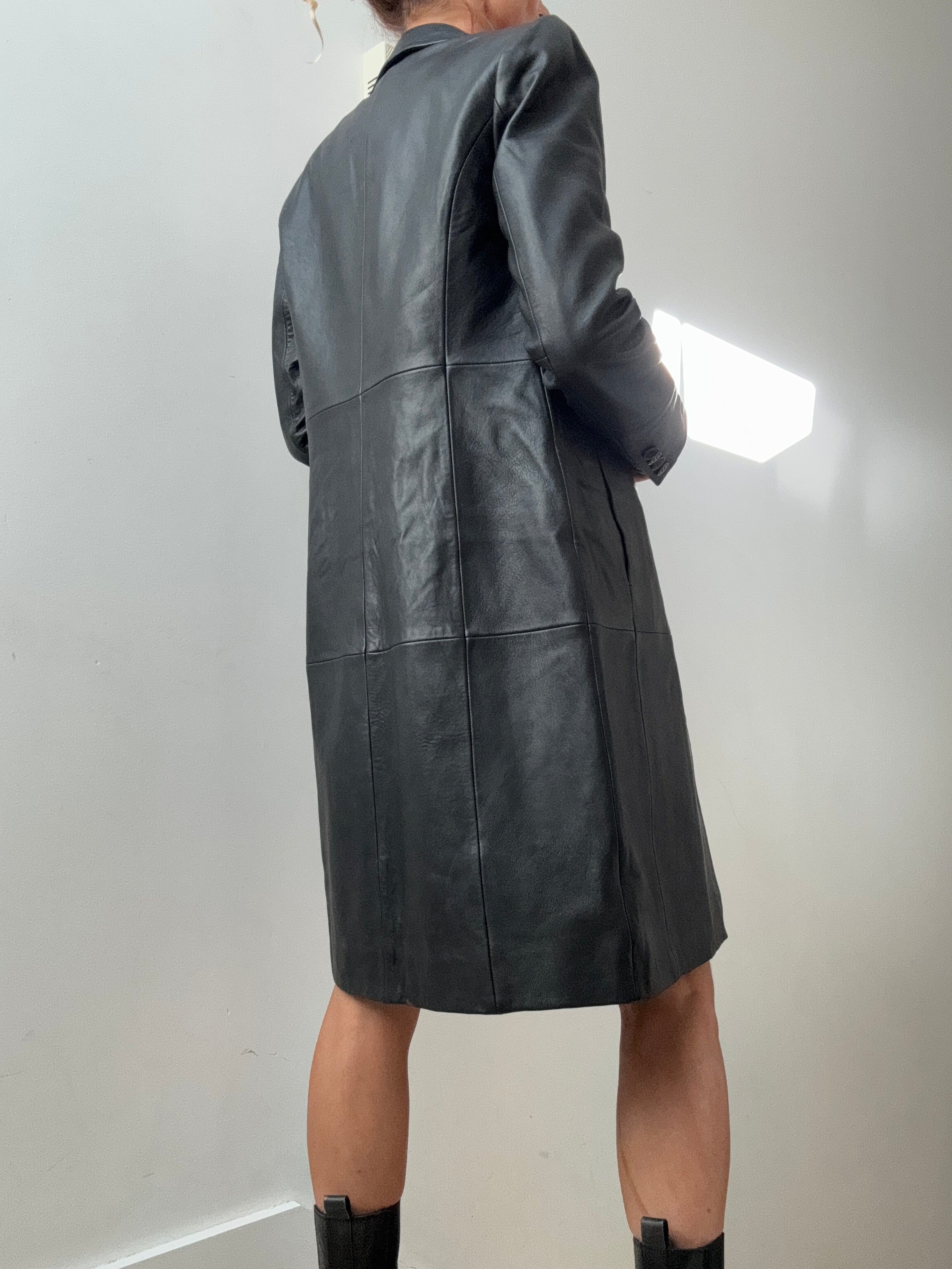 Reformation Veda Crosby Longline Leather Blazer | Jackets