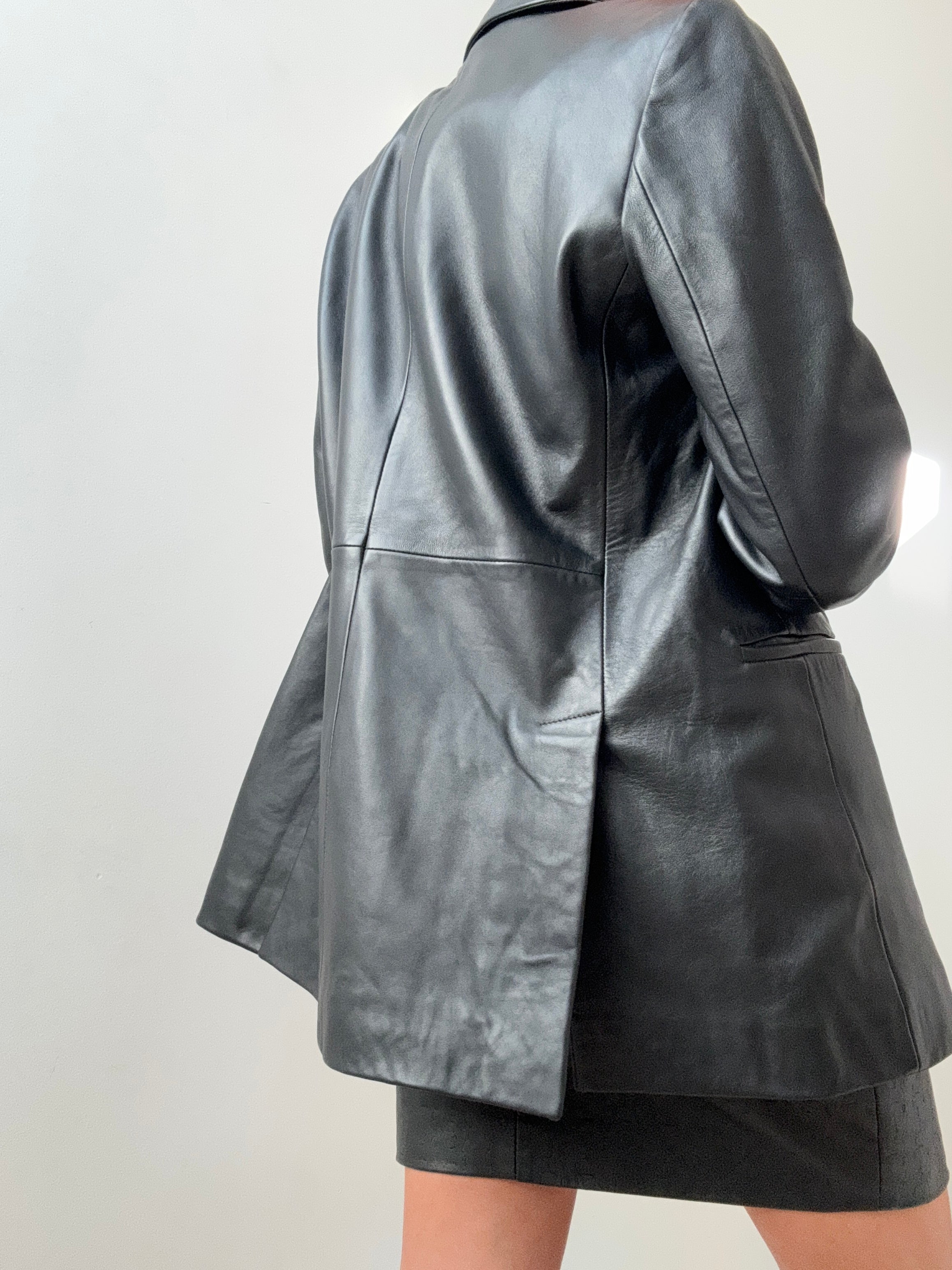 Reformation Veda Dalia Relaxed Leather Blazer | Jackets