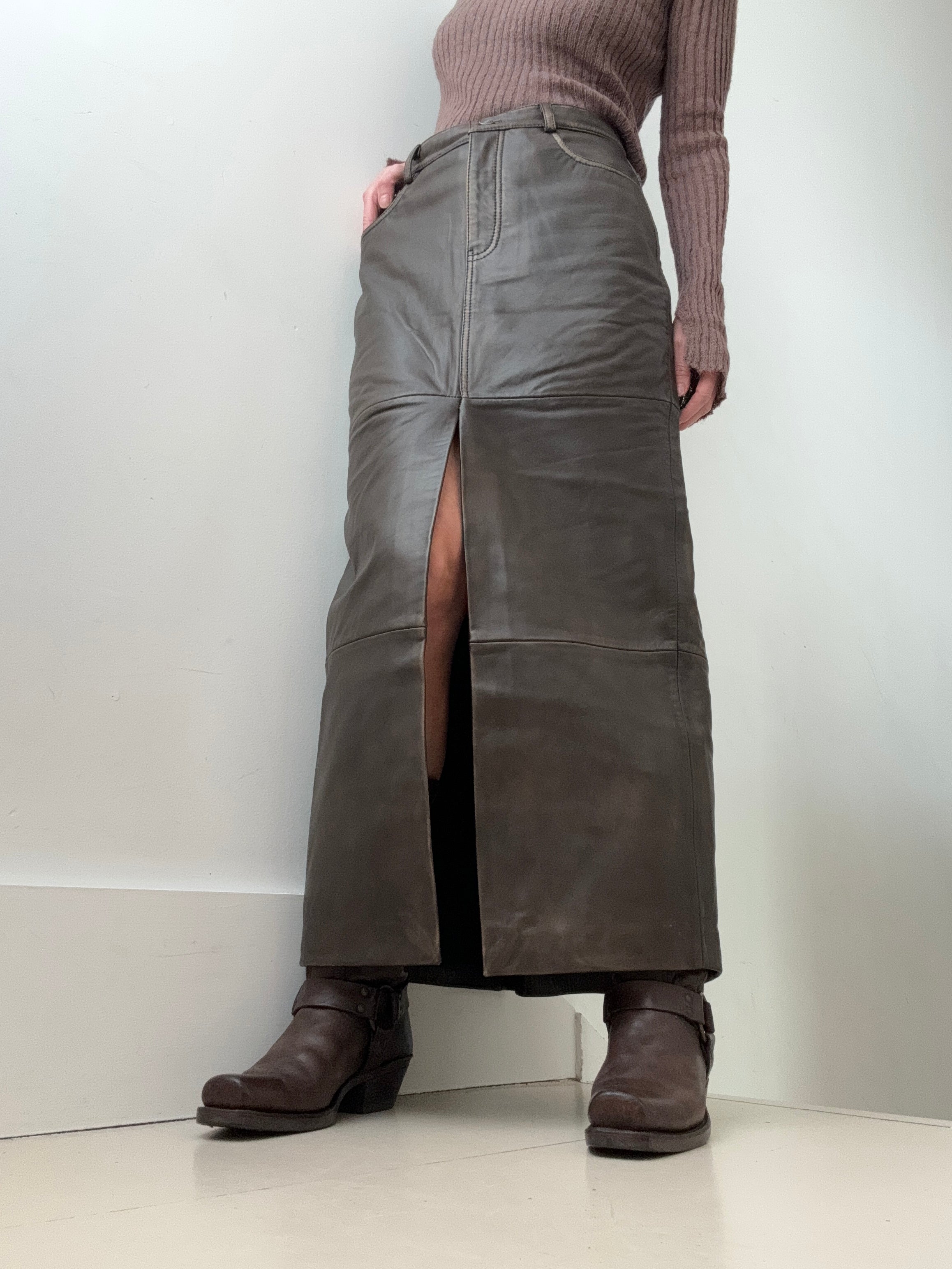 Reformation Veda Tazz Leather Maxi Skirt | Skirts