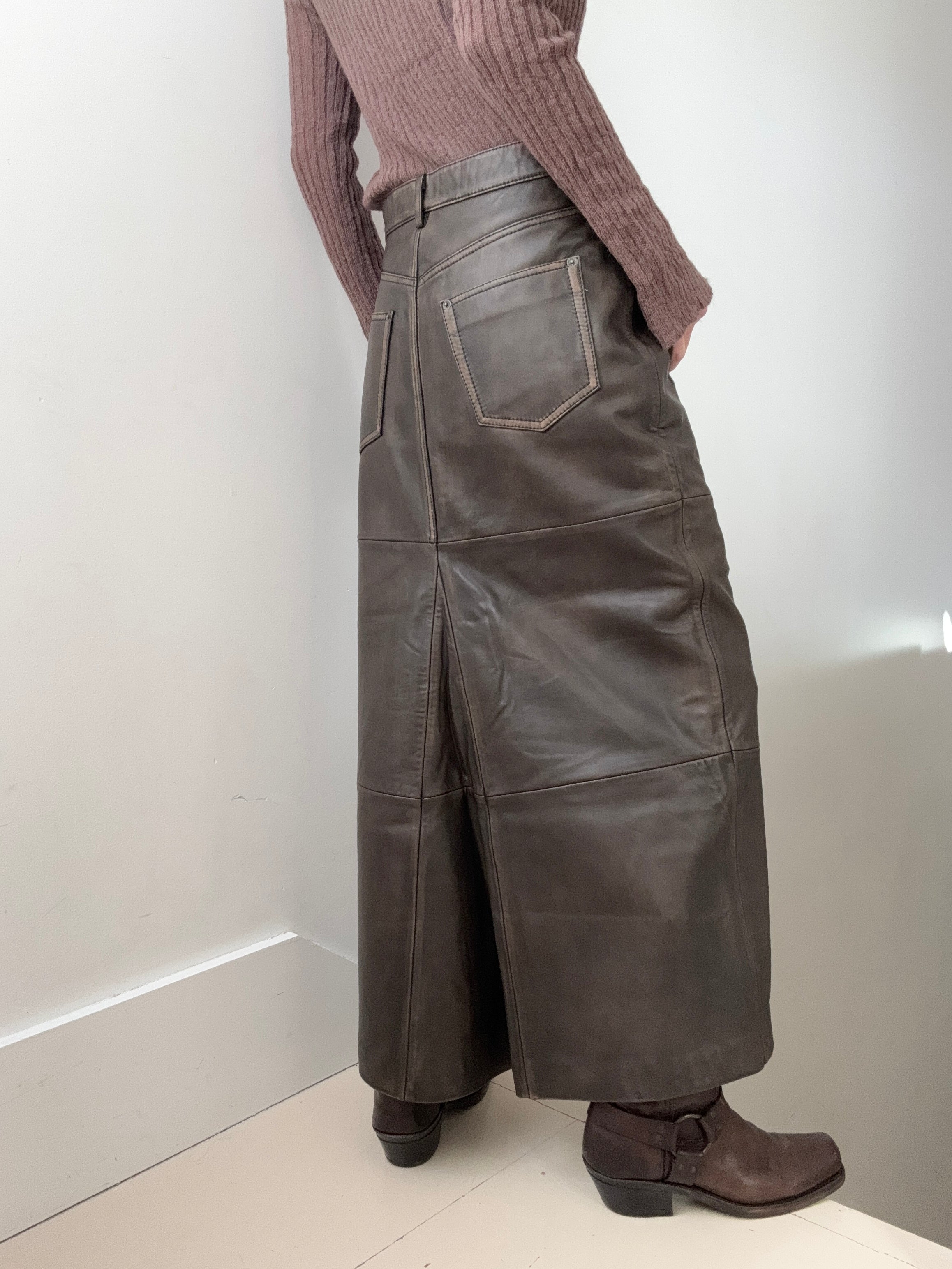 Reformation Skirts Reformation Veda Tazz Leather Maxi Skirt