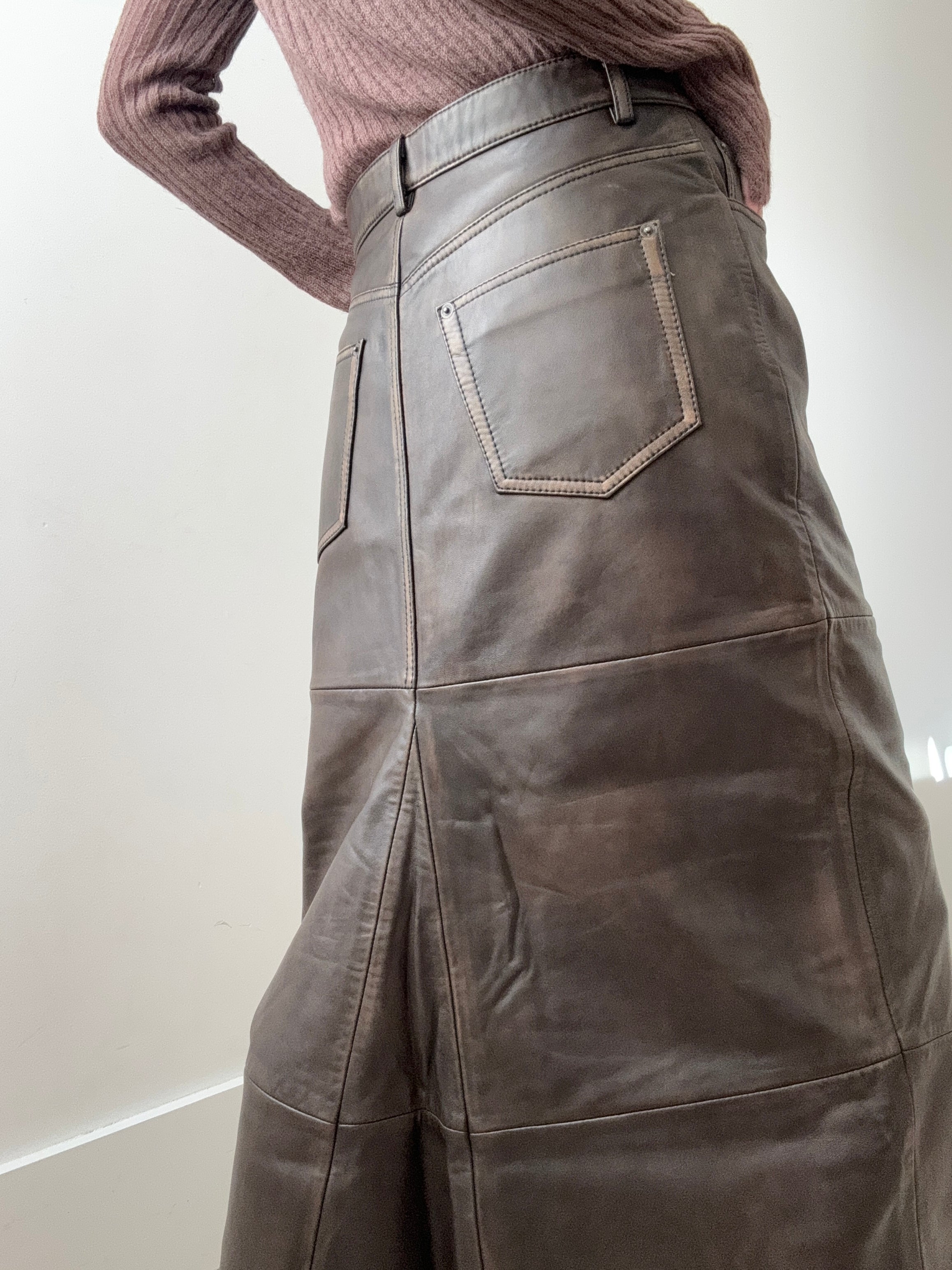 Reformation Veda Tazz Leather Maxi Skirt | Skirts