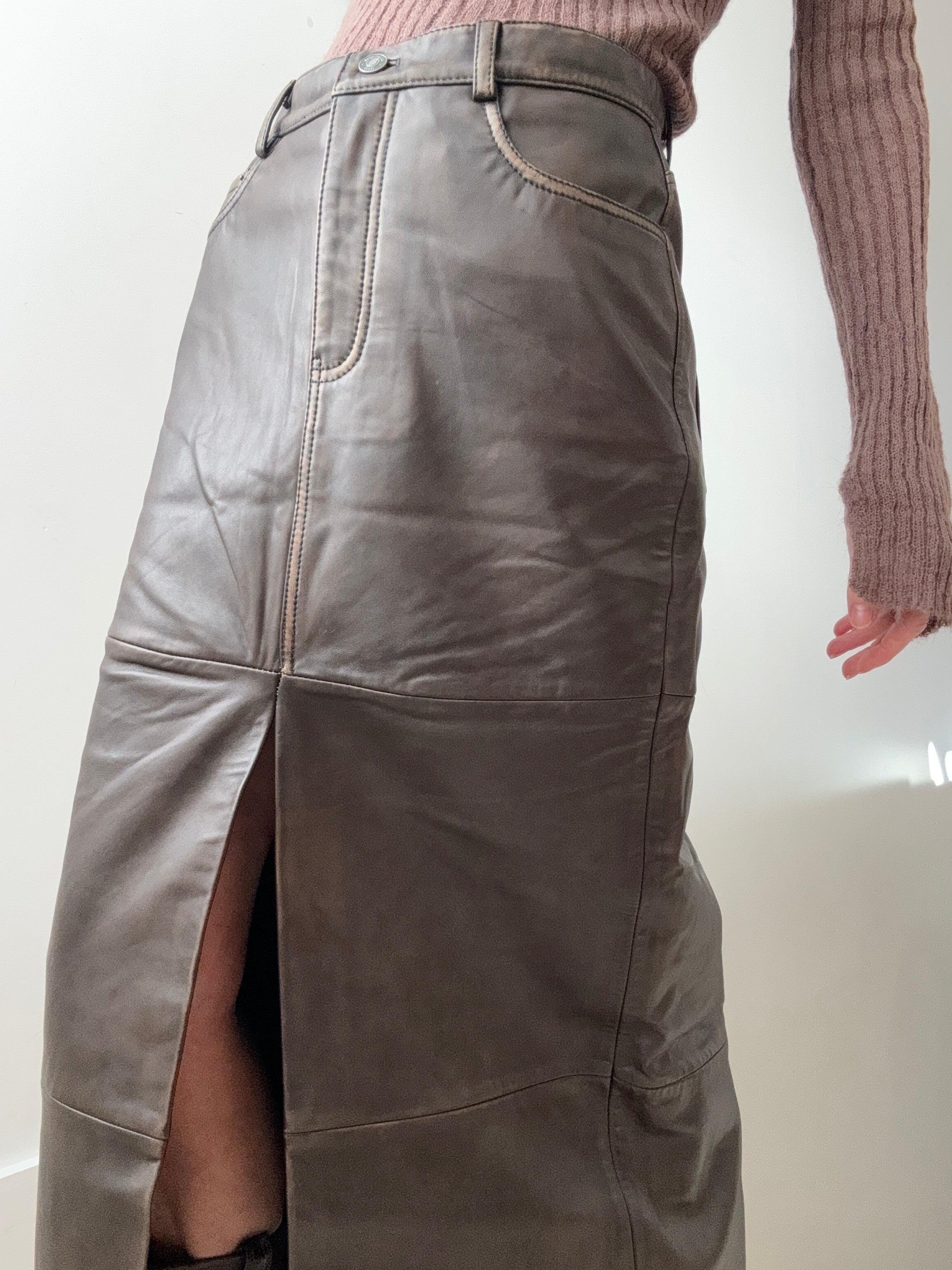 Reformation Veda Tazz Leather Maxi Skirt | Skirts
