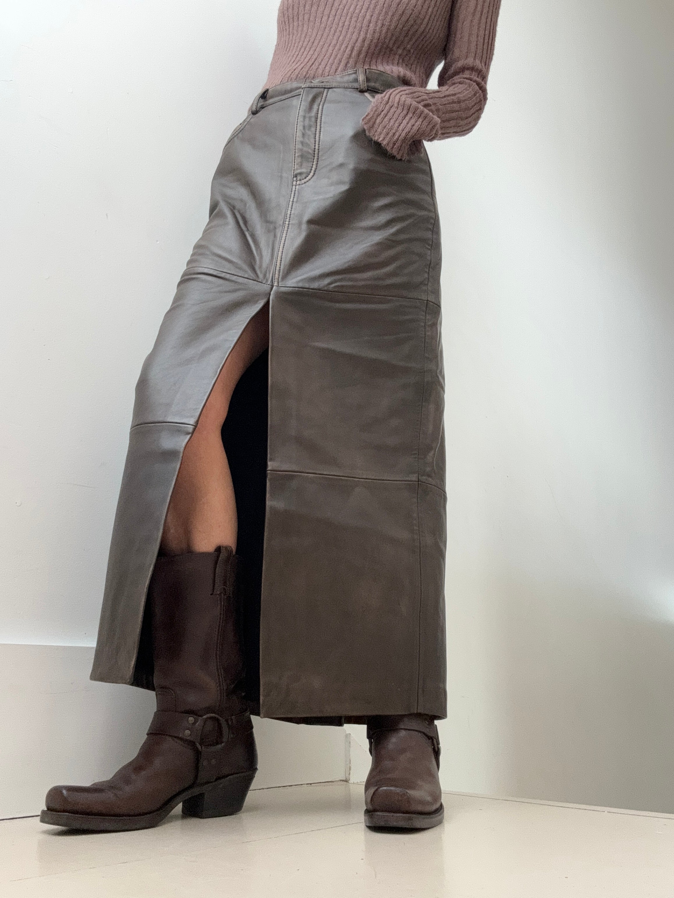Reformation Veda Tazz Leather Maxi Skirt | Skirts