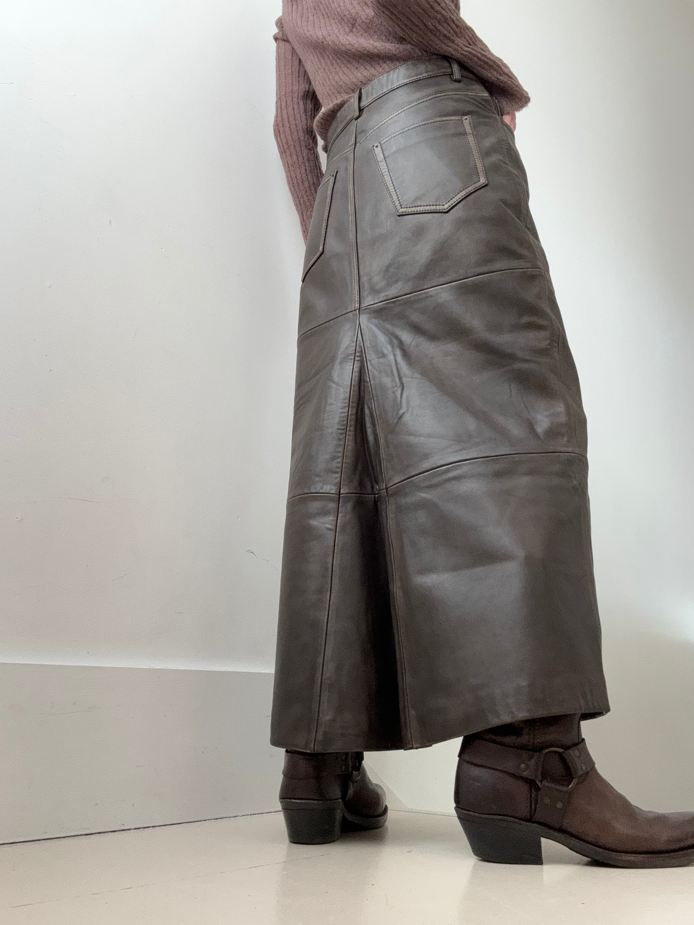 Reformation Skirts Reformation Veda Tazz Leather Maxi Skirt