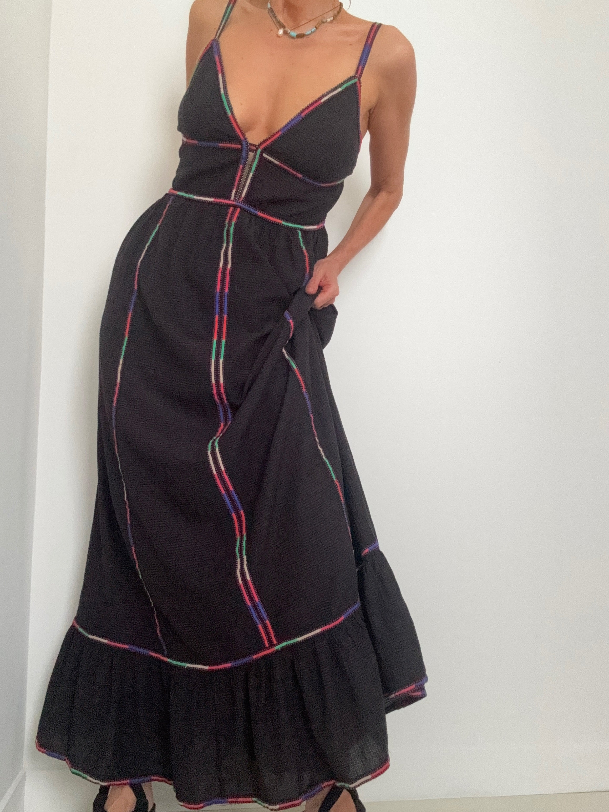 Scotch and Soda Dresses Rainbow Embroidery Maxi Dress