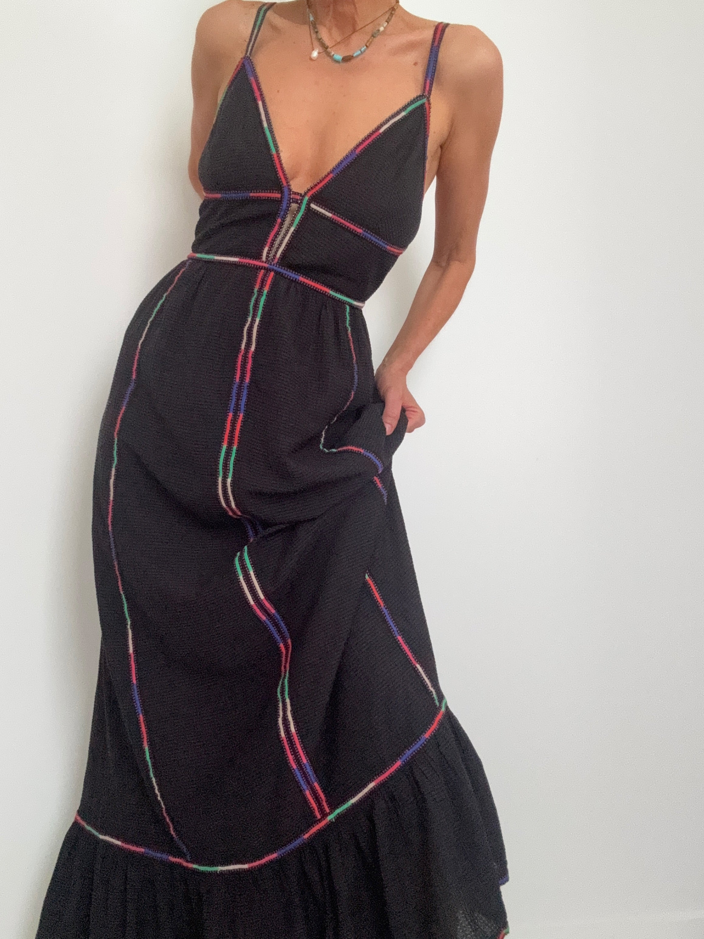 Scotch and Soda Dresses Rainbow Embroidery Maxi Dress