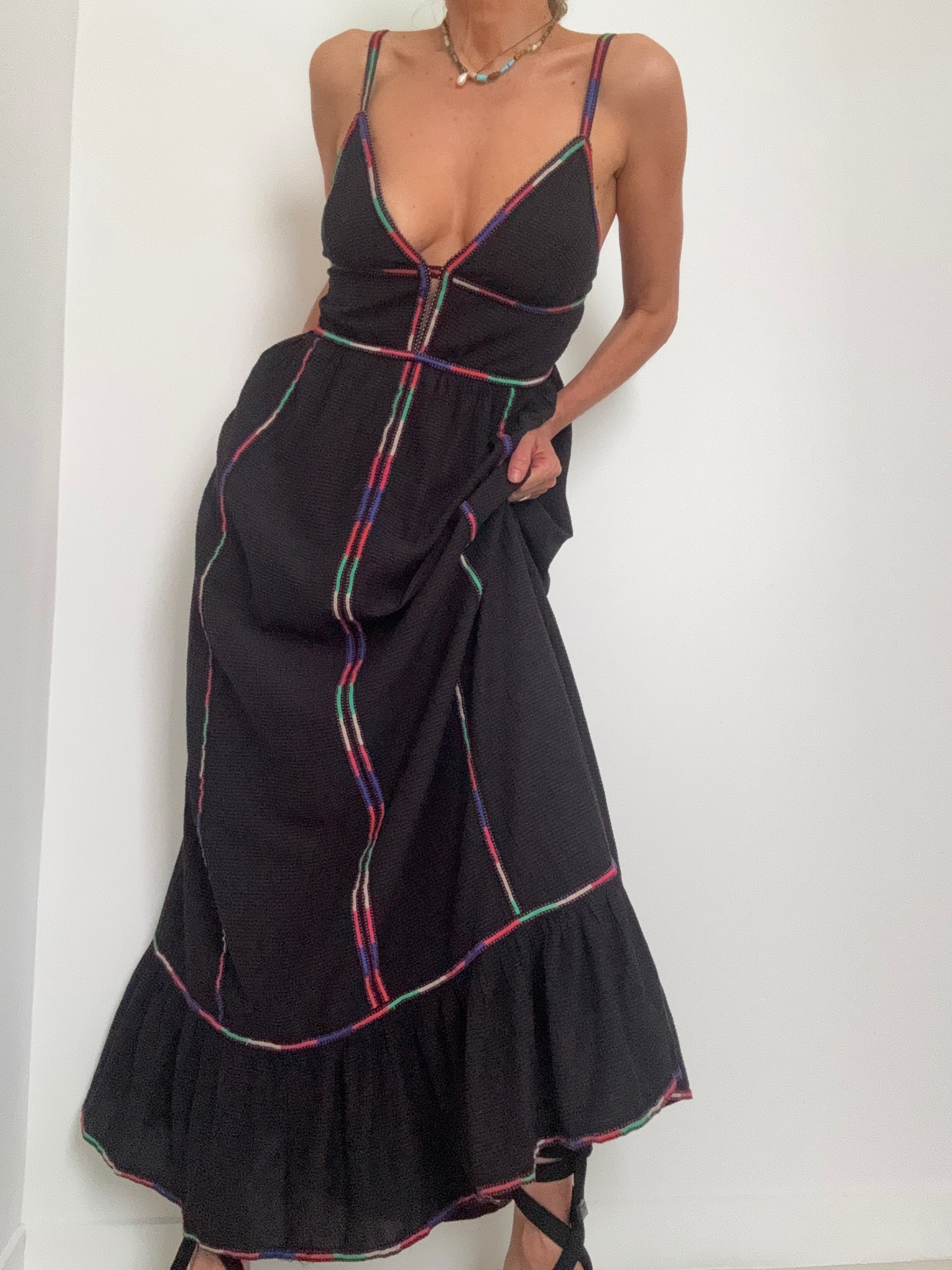 Scotch and Soda Dresses Rainbow Embroidery Maxi Dress