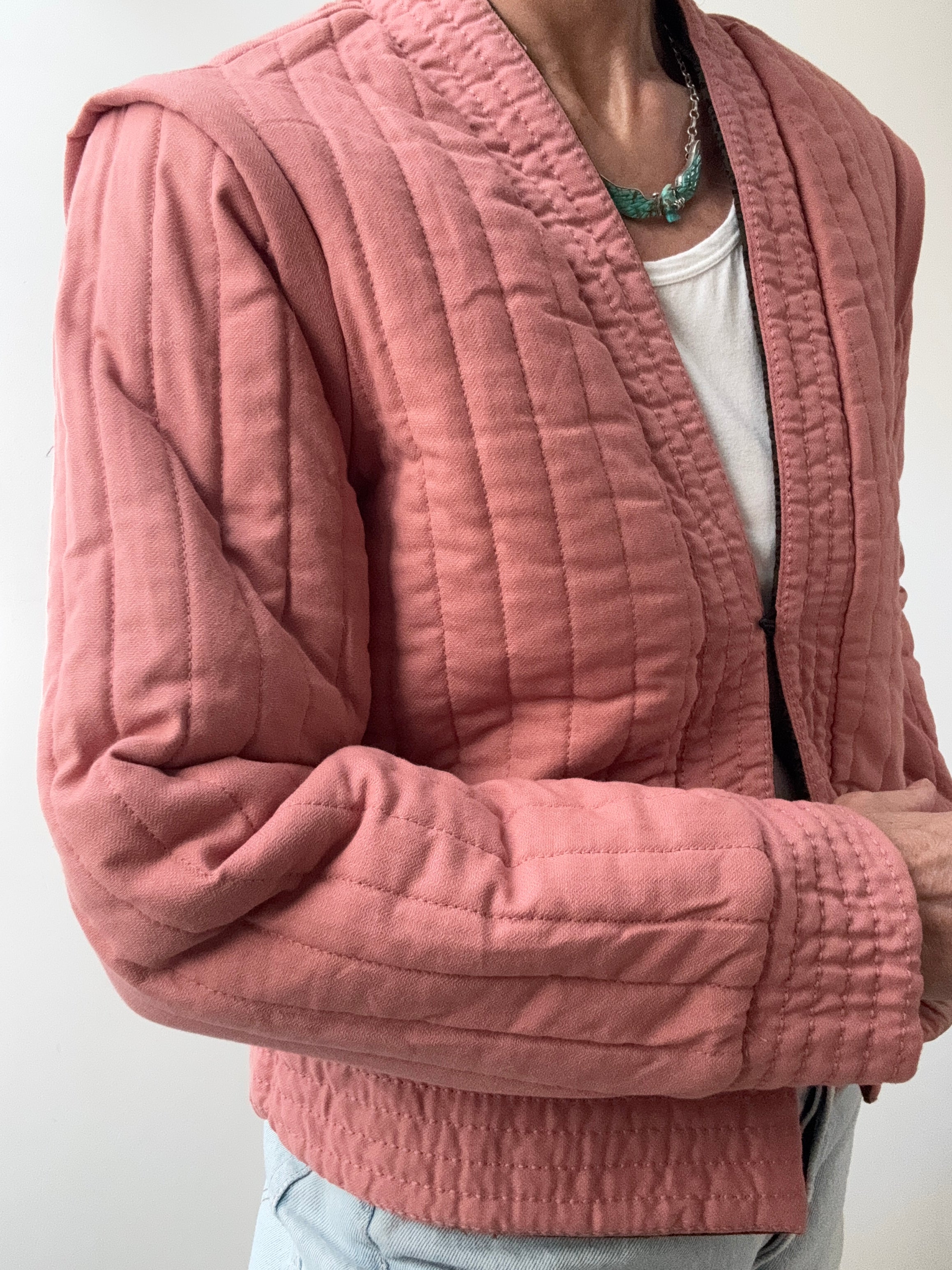 Reversible Peach Spot Quilt Jacket | Jackets