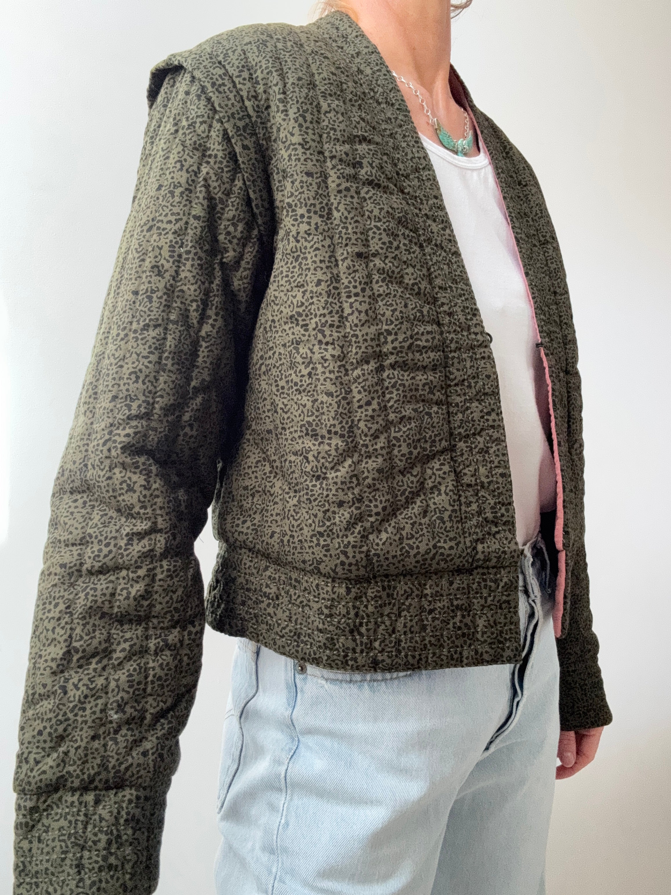 Scotch and Soda Jackets XSmall-Small Reversible Peach Spot Quilt Jacket
