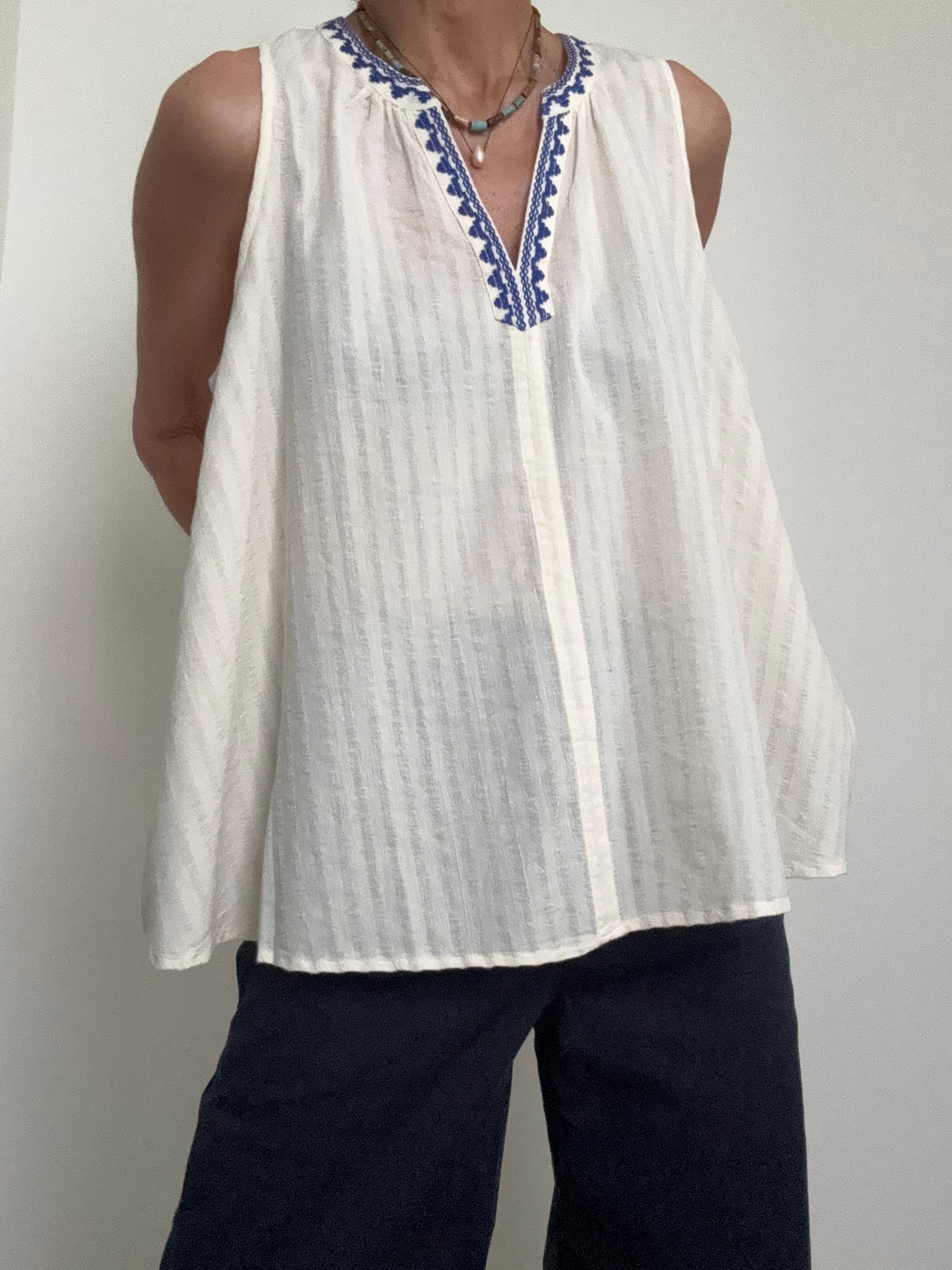 Scotch and Soda Tops Tape Detail Tank Top
