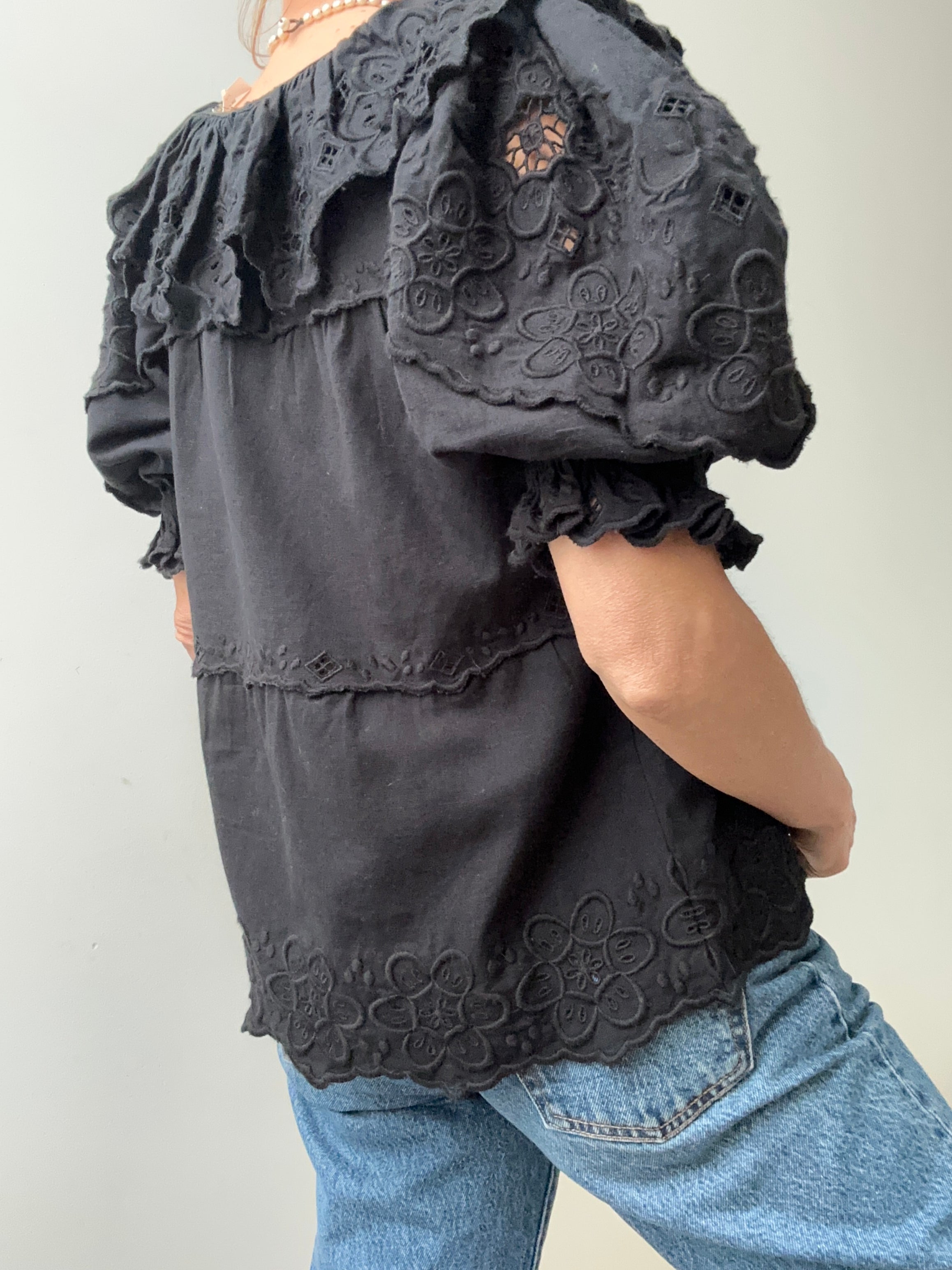 Sea NY Broderie Anglaise Round Neck Blouse | Blouses