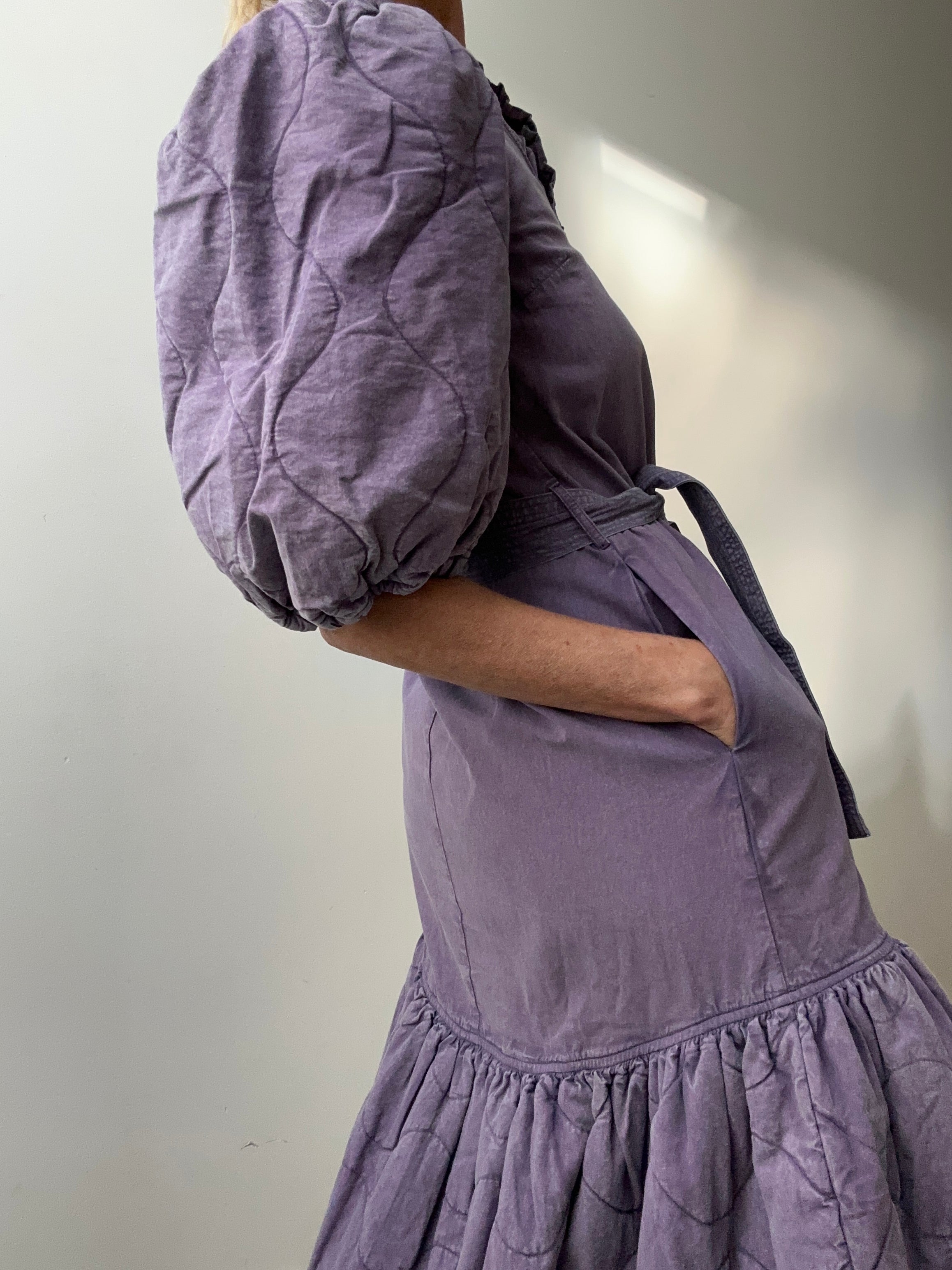 Sea NY Layla Quilted Midi Dress Purple | Dresses