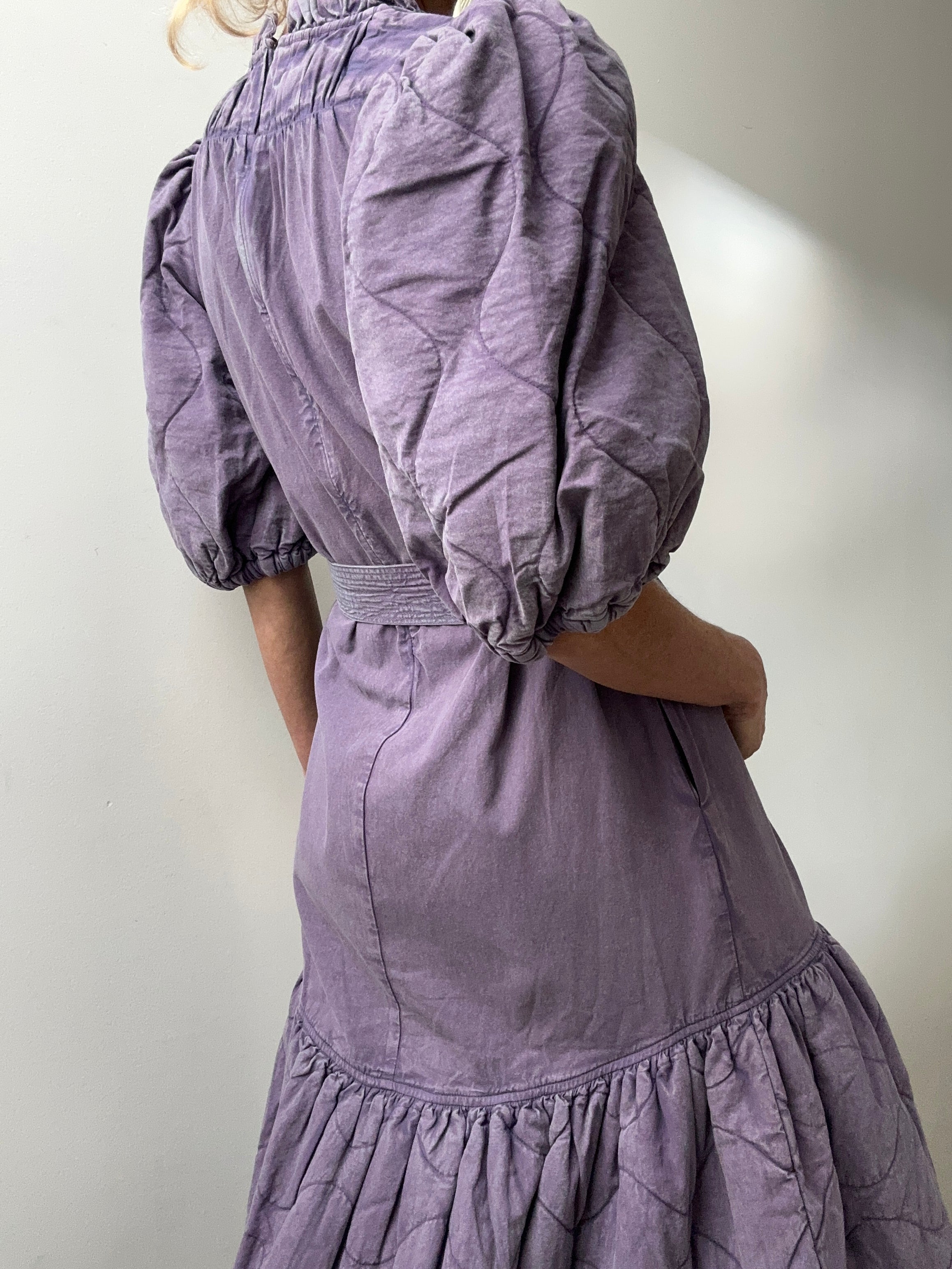 Sea NY Layla Quilted Midi Dress Purple | Dresses