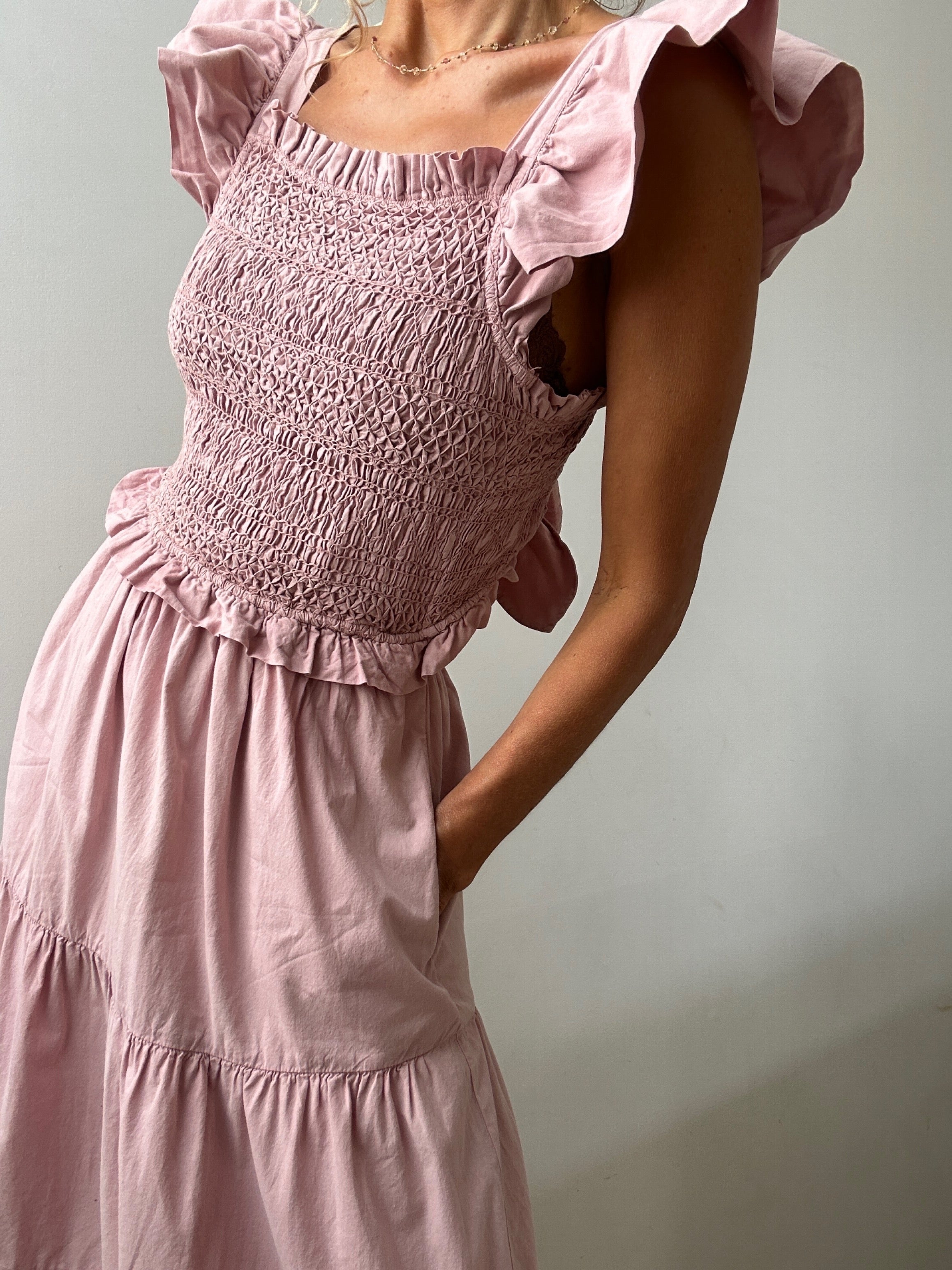 Sea Dresses Sea NY Shirred Bodice Dress Blush