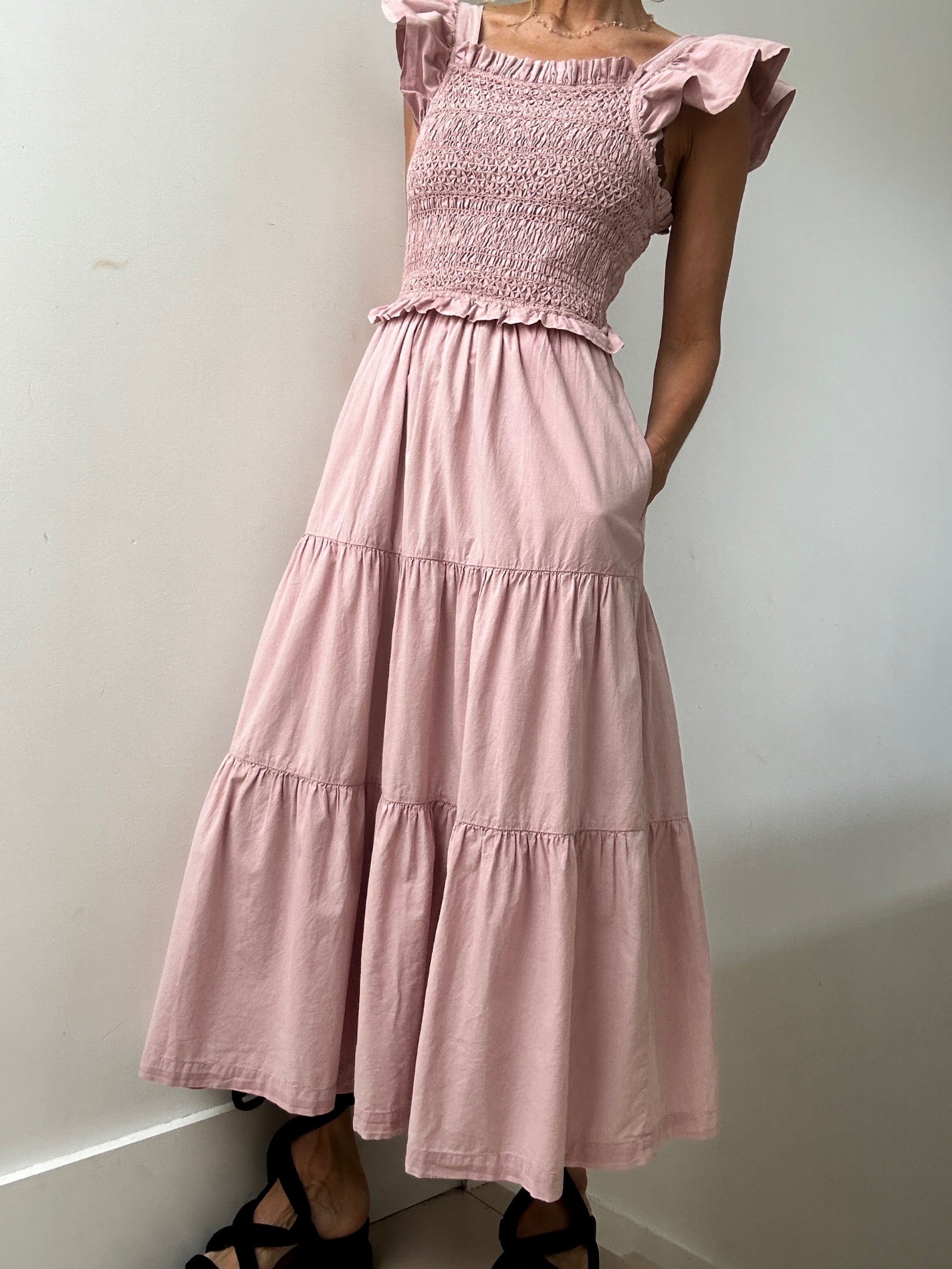 Sea Dresses Sea NY Shirred Bodice Dress Blush