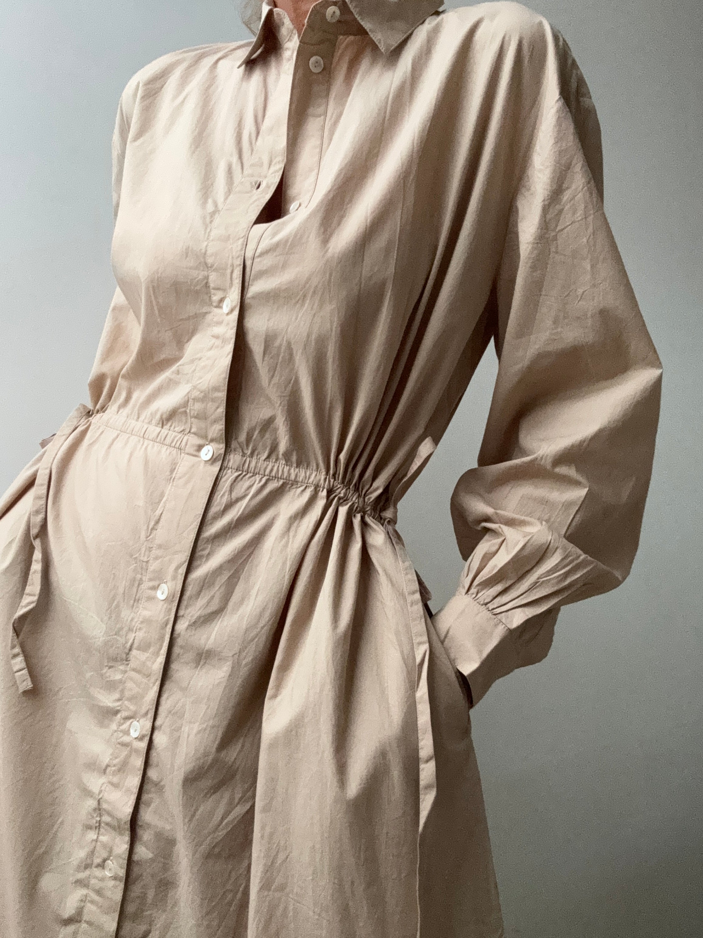 Mia Shirtdress Dark Bone | Dresses