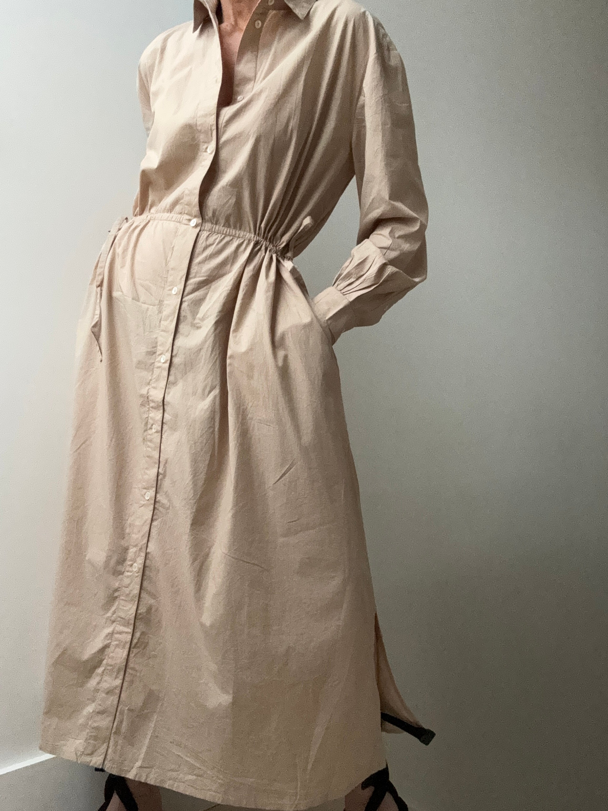 Mia Shirtdress Dark Bone | Dresses