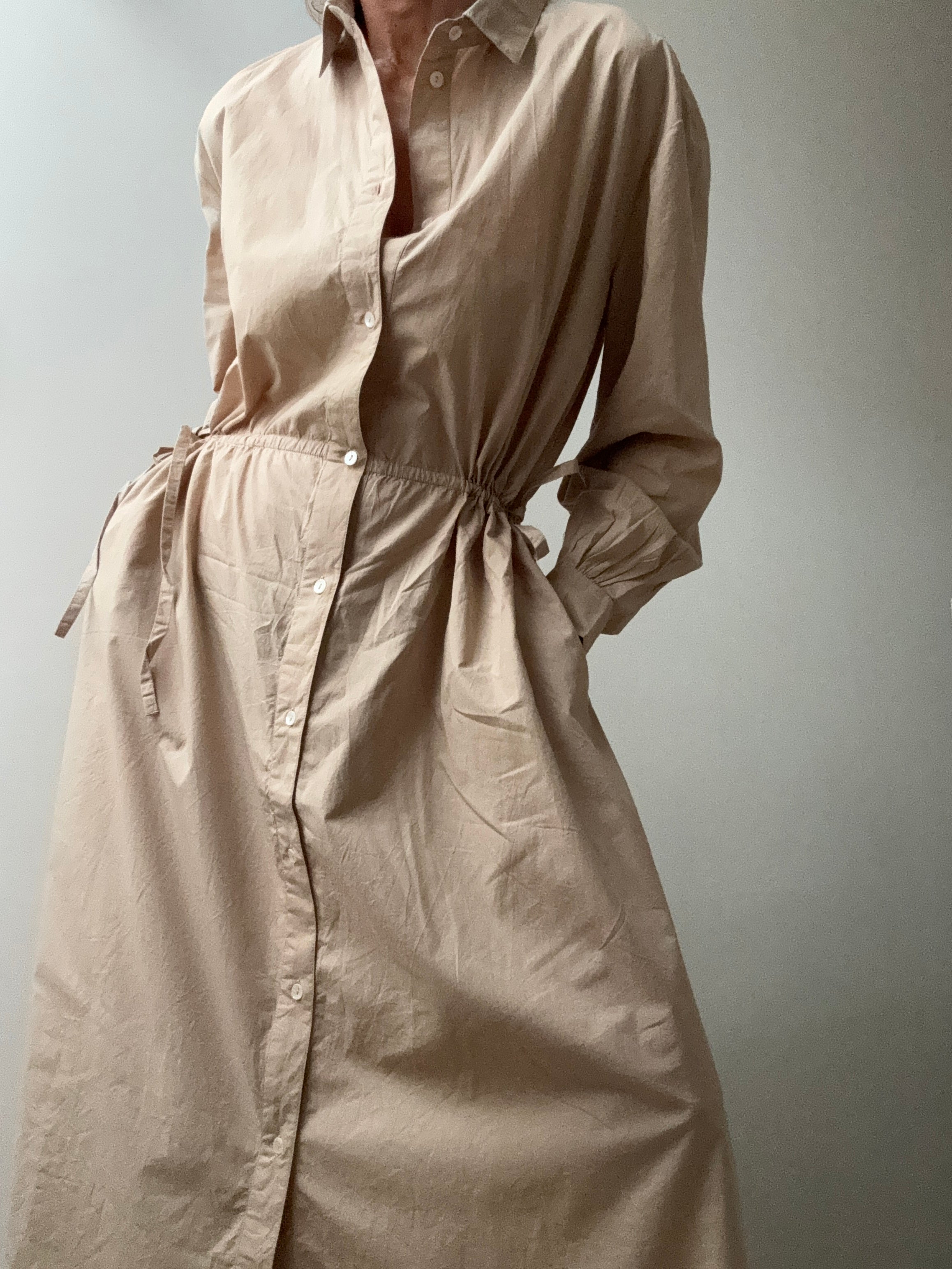 Mia Shirtdress Dark Bone | Dresses