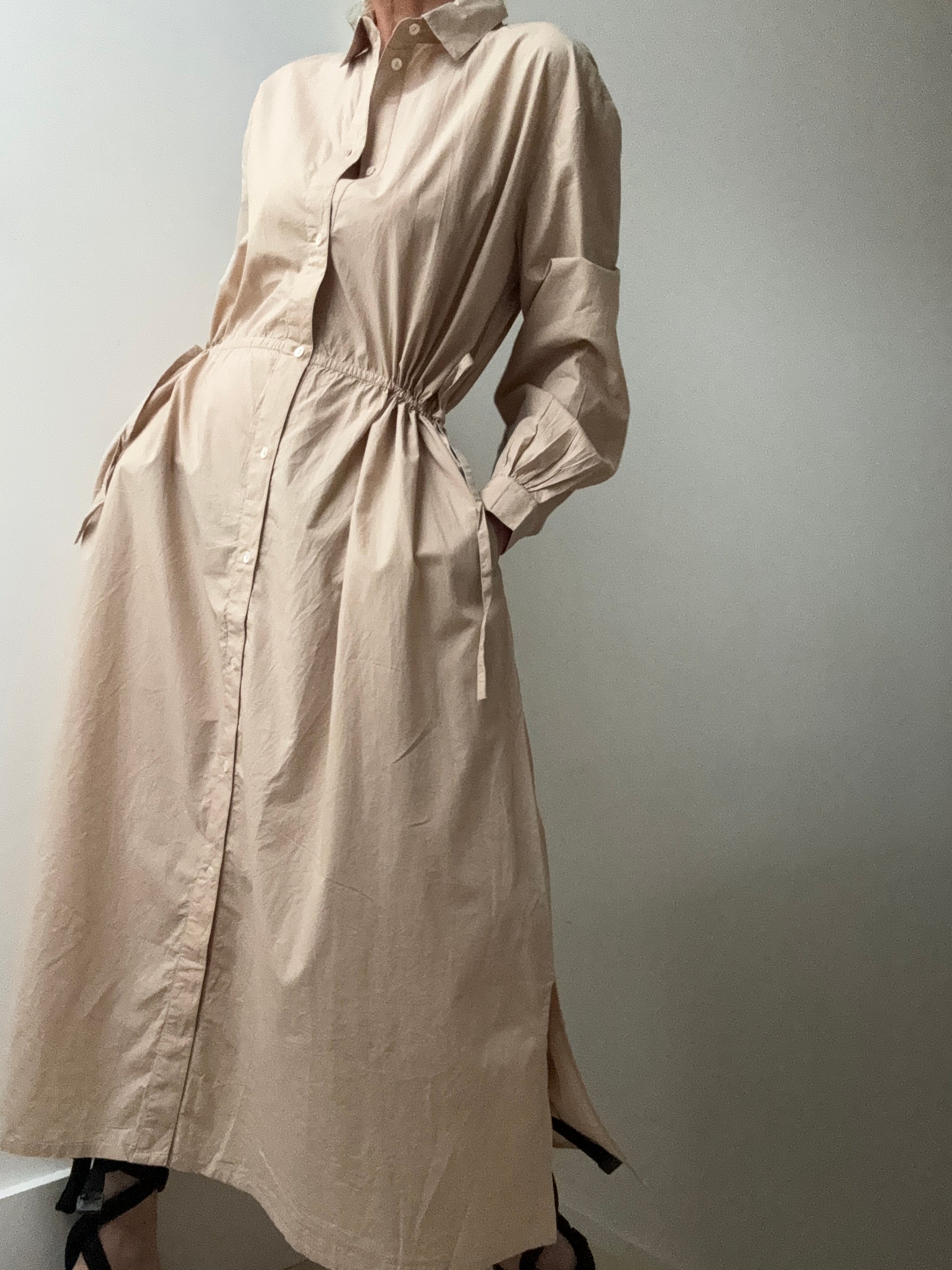 Mia Shirtdress Dark Bone | Dresses