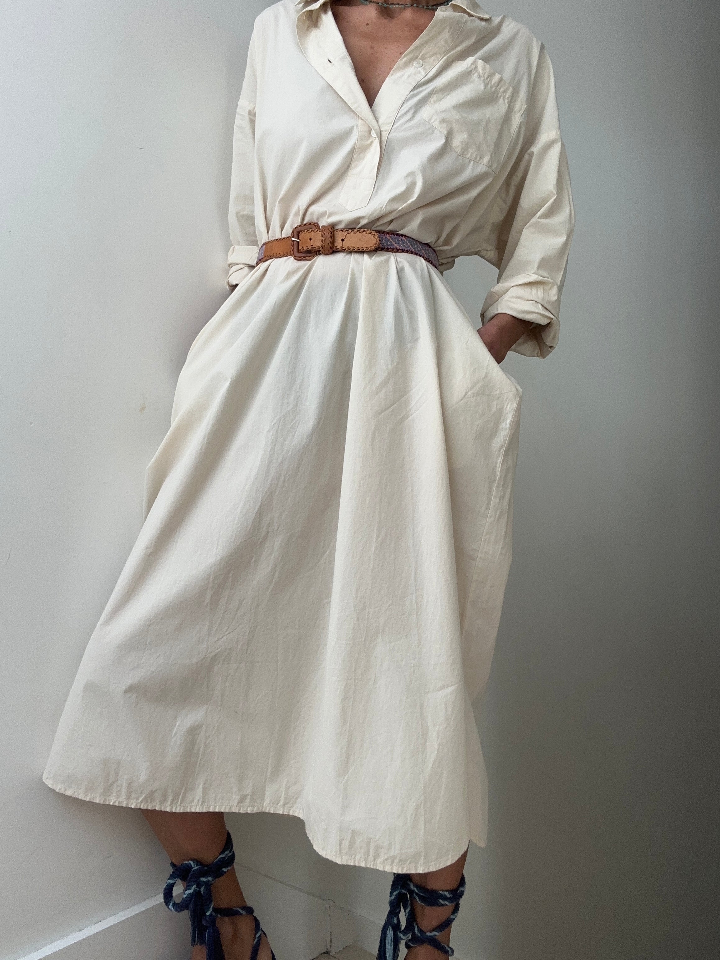 Skall Studio Dresses Skall Studio Edgar Shirtdress Bone