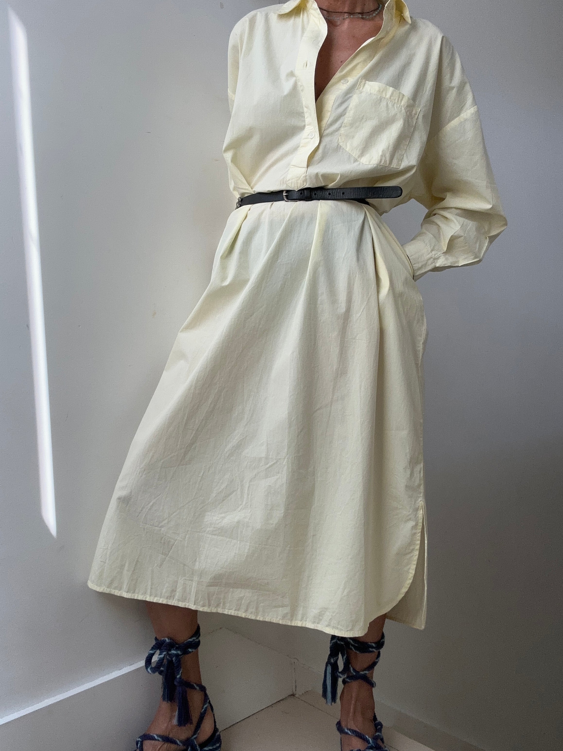 Skall Studio Dresses Skall Studio Edgar Shirtdress Lemon