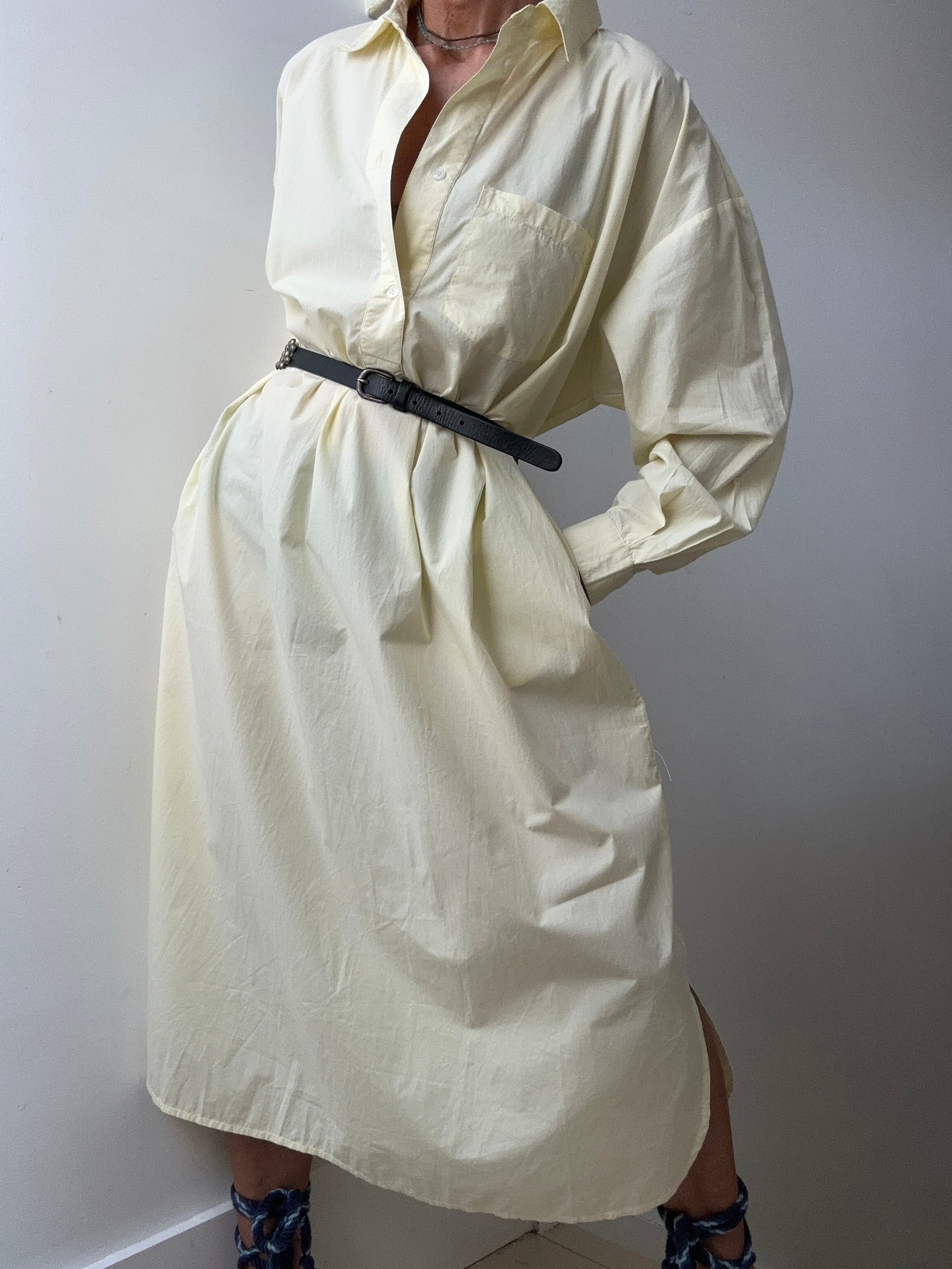 Skall Studio Dresses Skall Studio Edgar Shirtdress Lemon