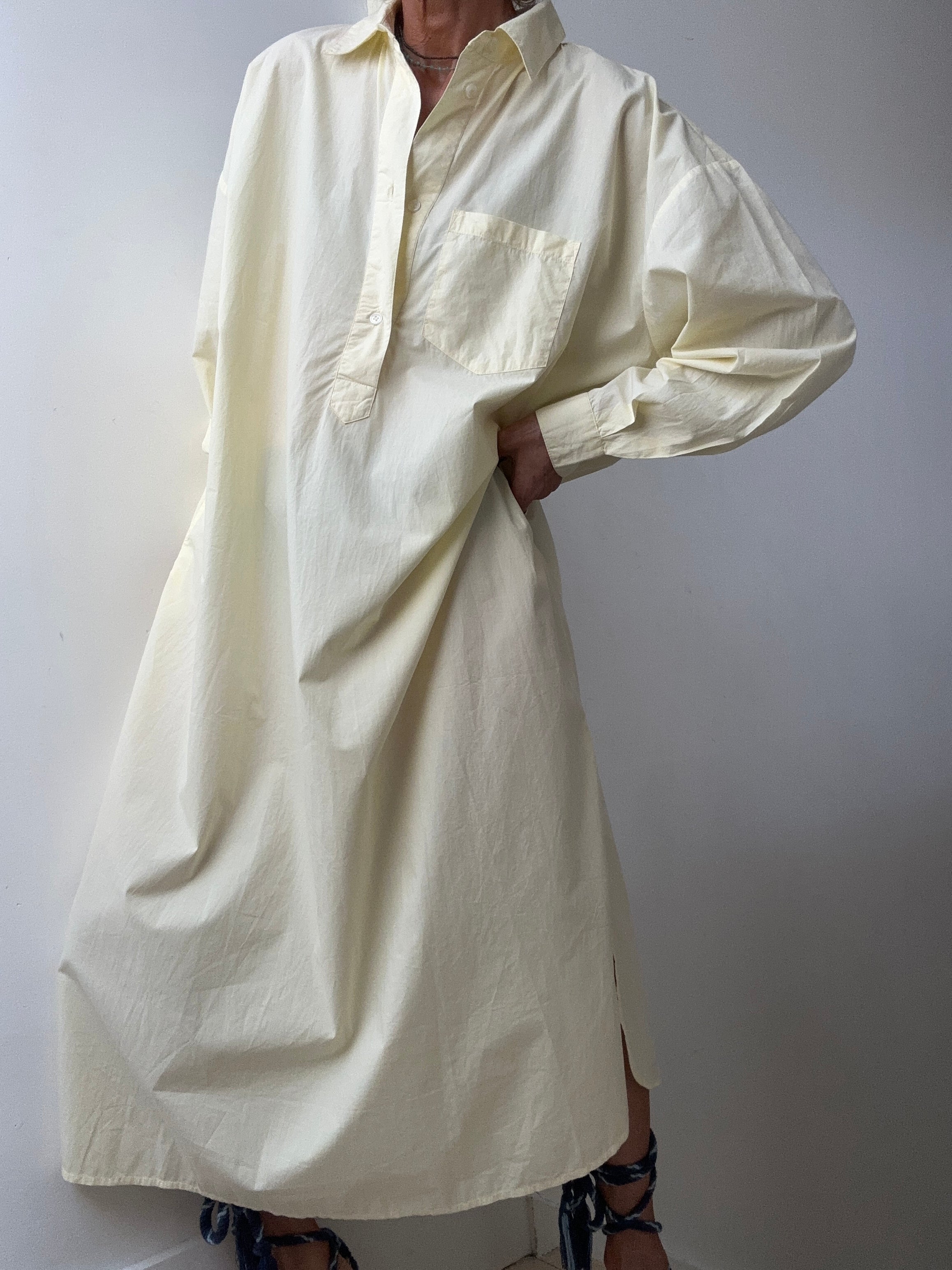 Skall Studio Dresses Skall Studio Edgar Shirtdress Lemon