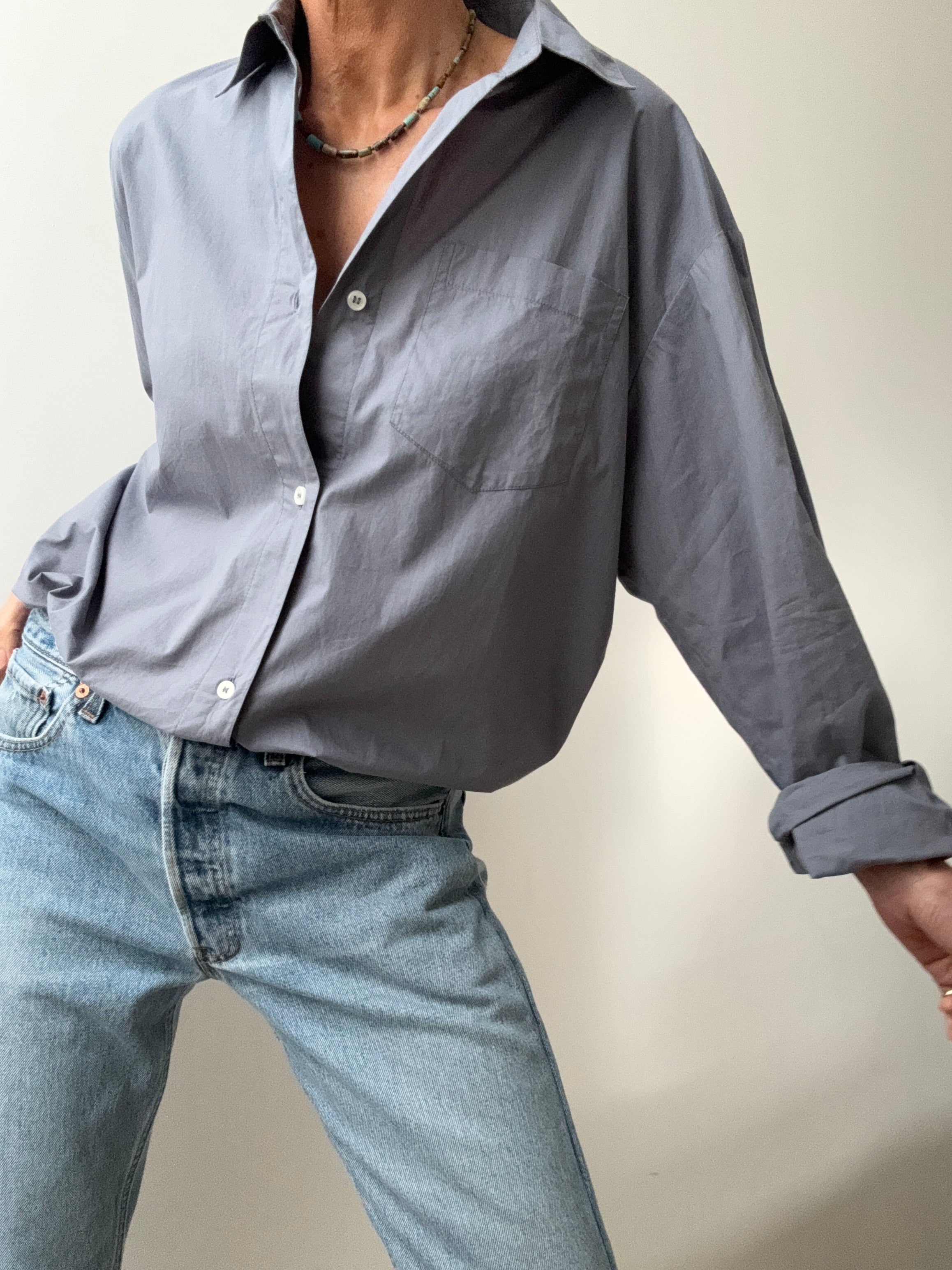 Organic Cotton Edgar Shirt Cloud Grey | Shirts