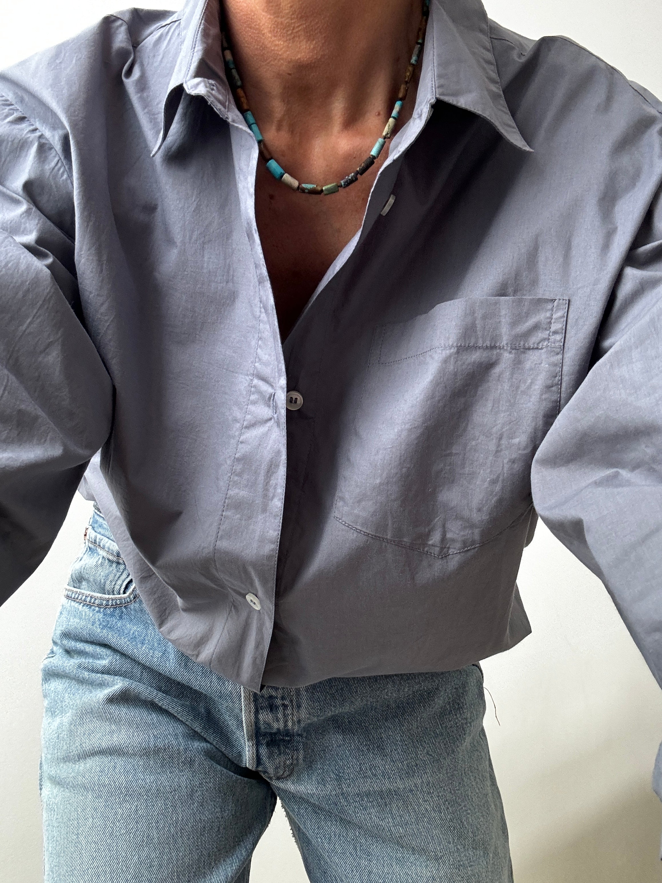Organic Cotton Edgar Shirt Cloud Grey | Shirts