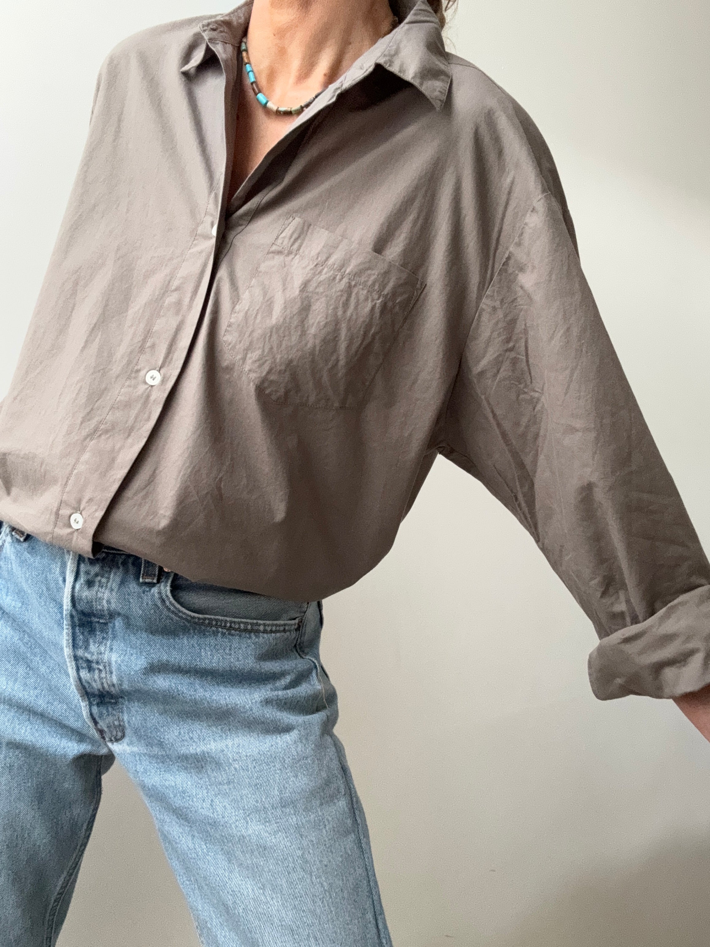Organic Cotton Edgar Shirt Dark Grey | Shirts