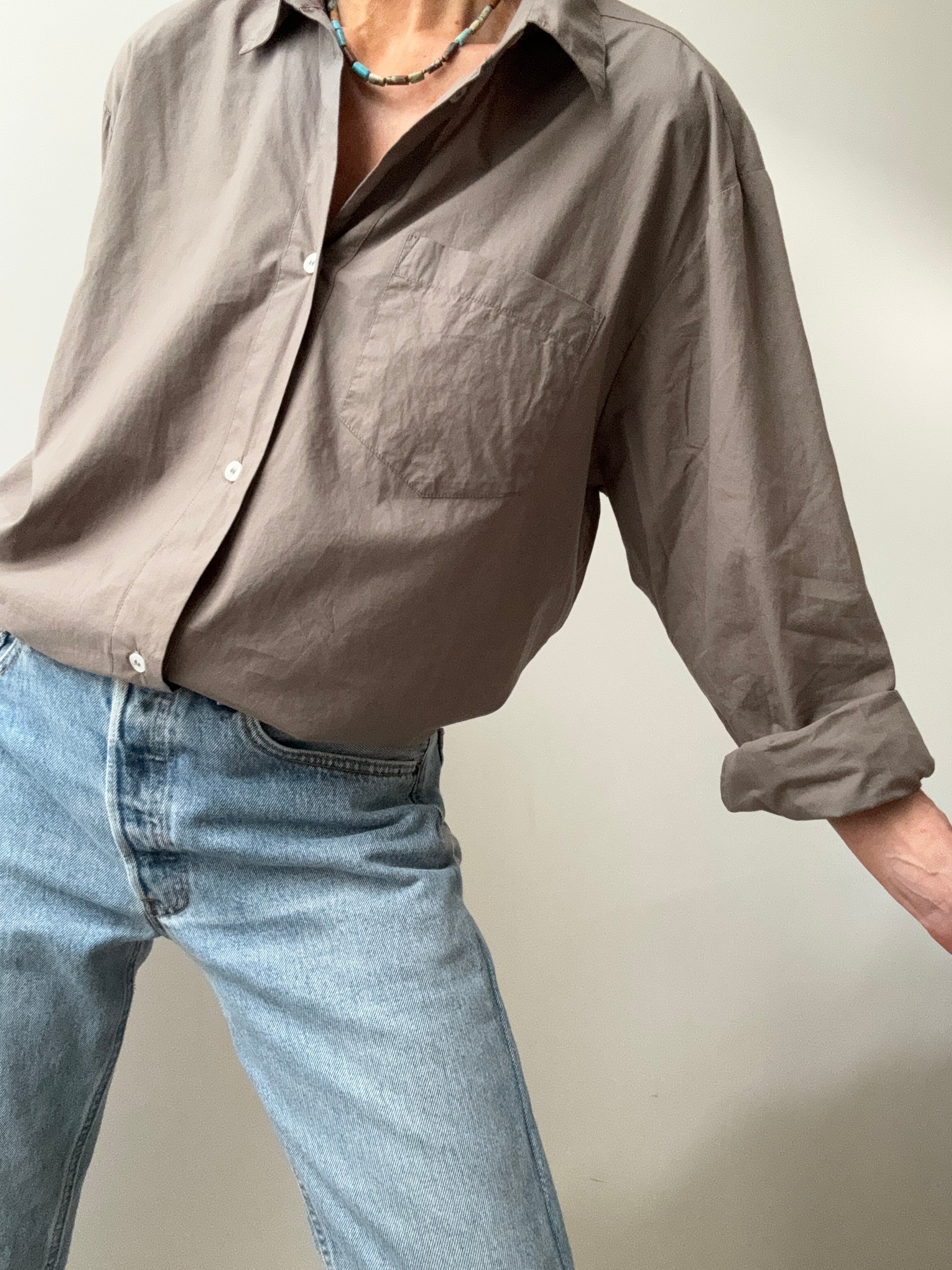 Organic Cotton Edgar Shirt Dark Grey | Shirts