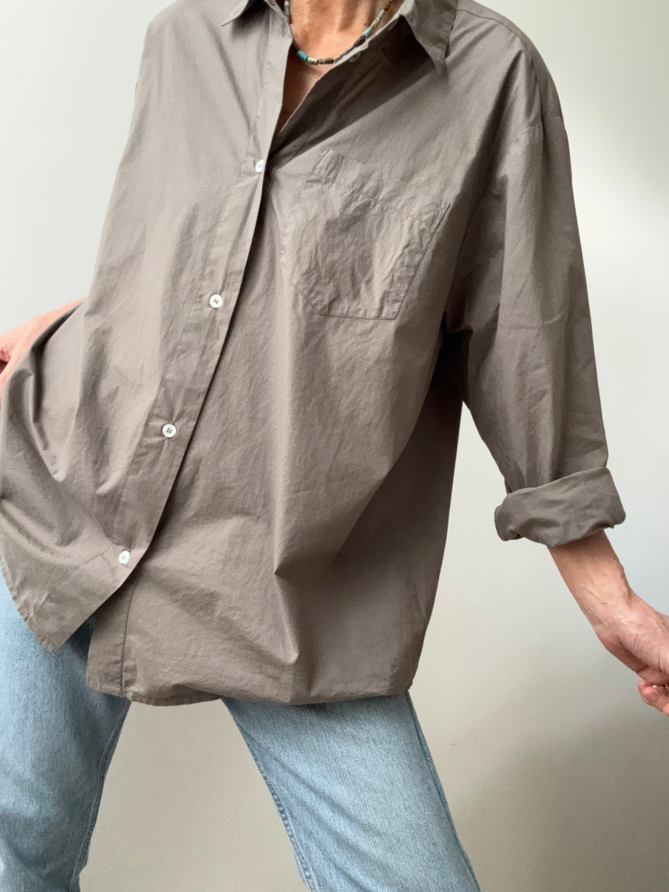 Organic Cotton Edgar Shirt Dark Grey | Shirts