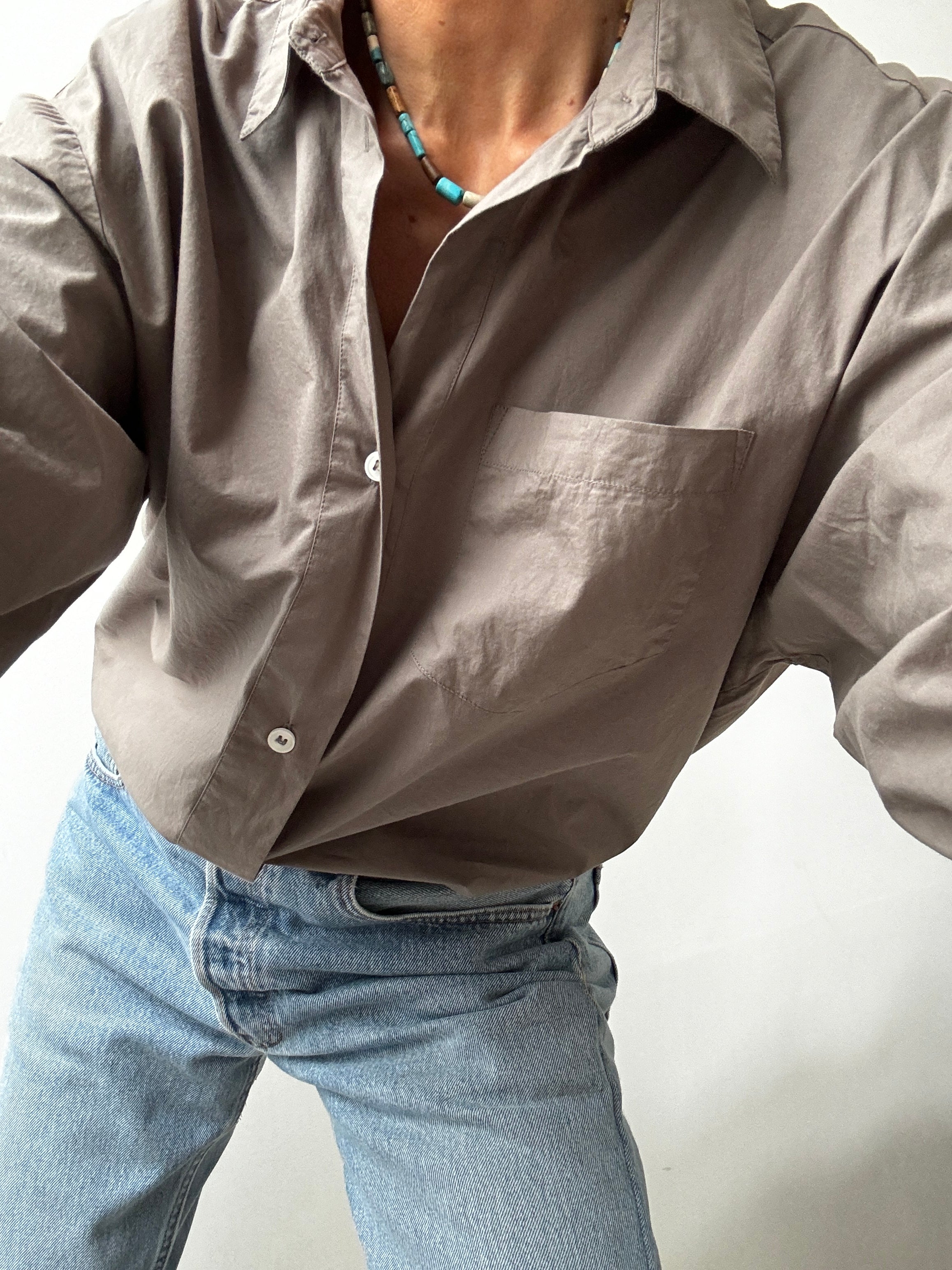 Organic Cotton Edgar Shirt Dark Grey | Shirts