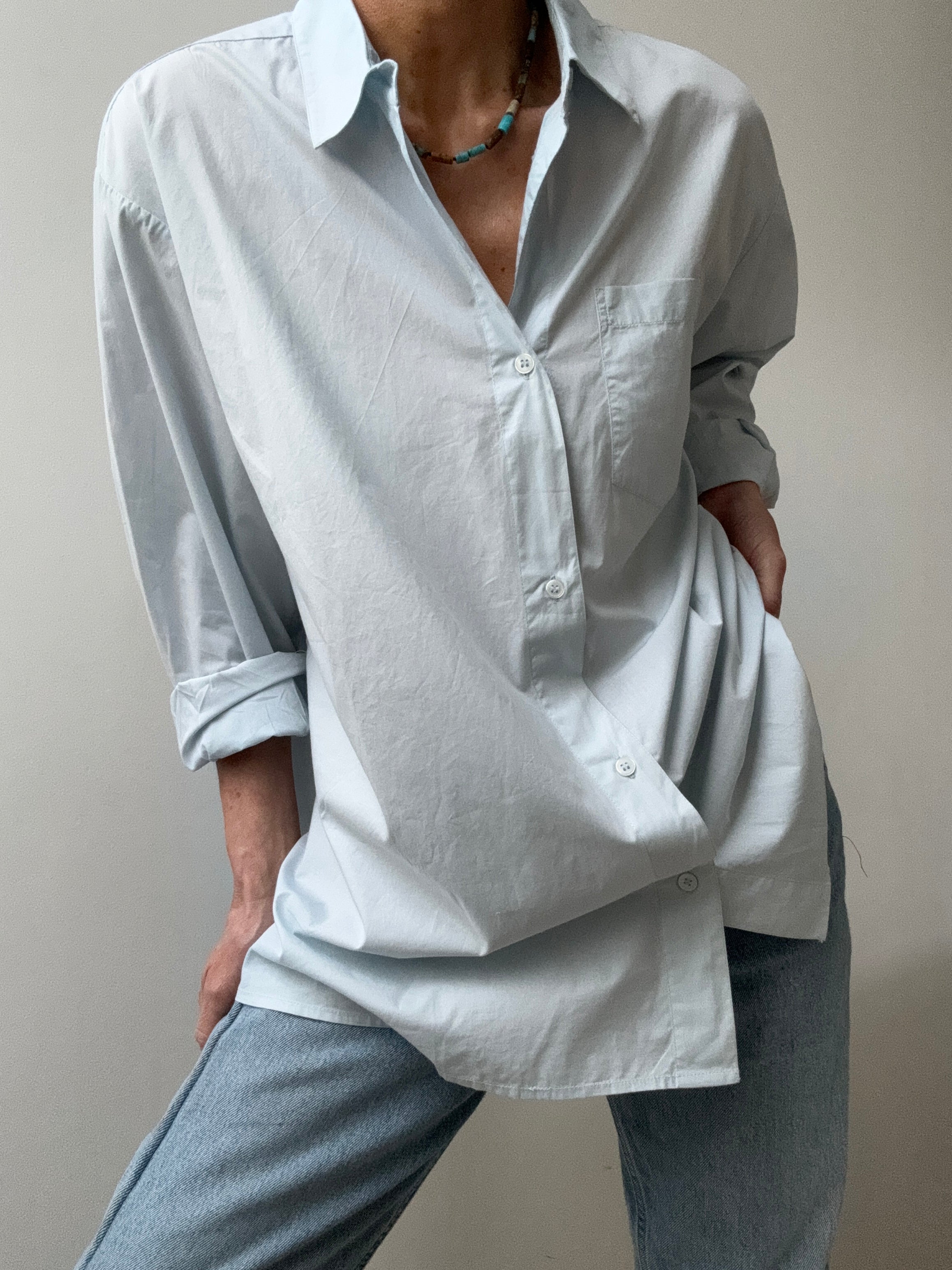 Organic Cotton Edgar Shirt Light Blue | Shirts