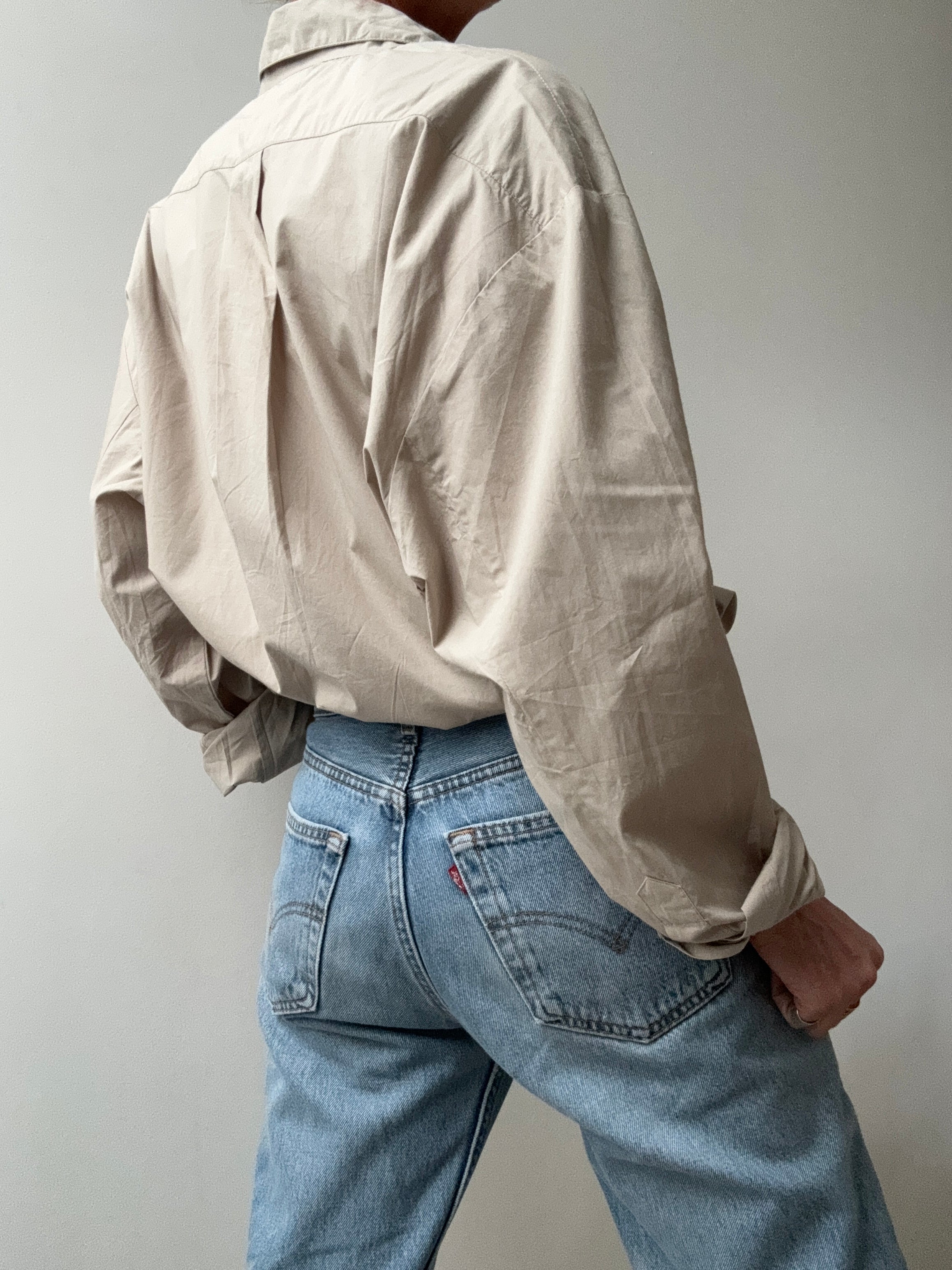 Skall Studio Shirts Organic Cotton Edgar Shirt Light Grey