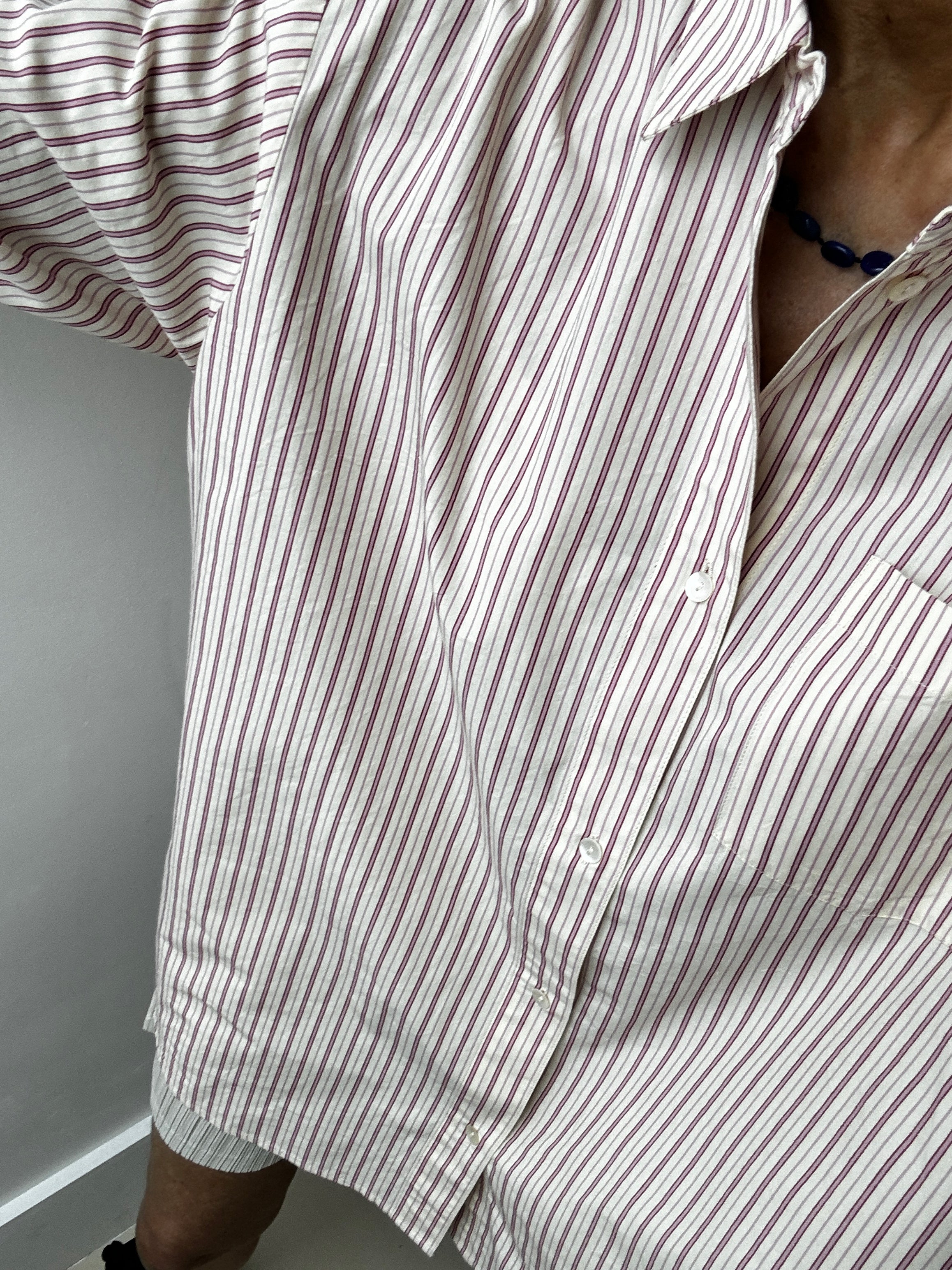 Organic Cotton Edgar Shirt Ruby Stripe | Shirts