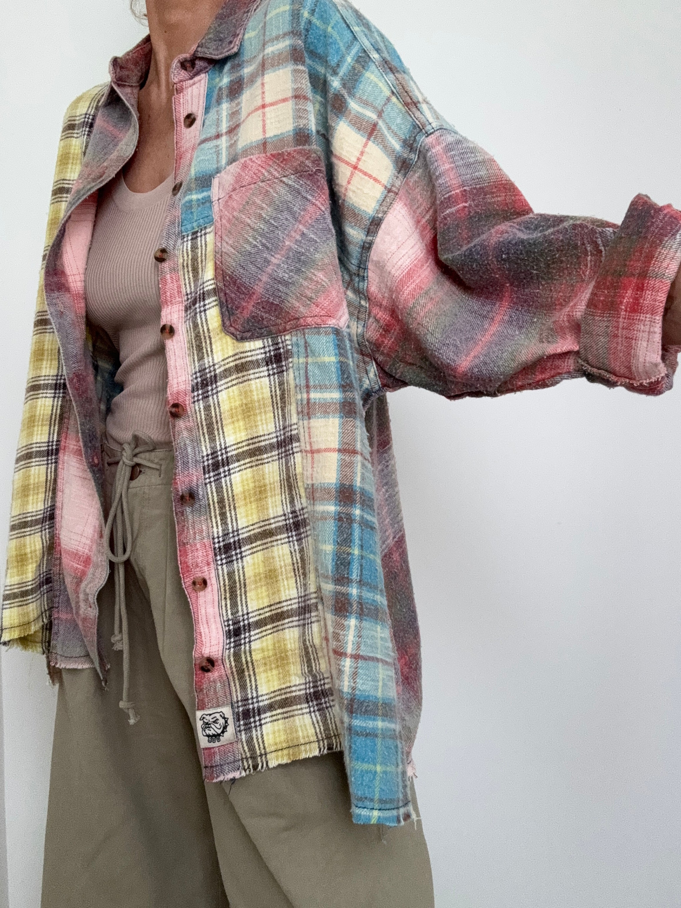 Pastel Patchwork Flannel Shirt | Shirts