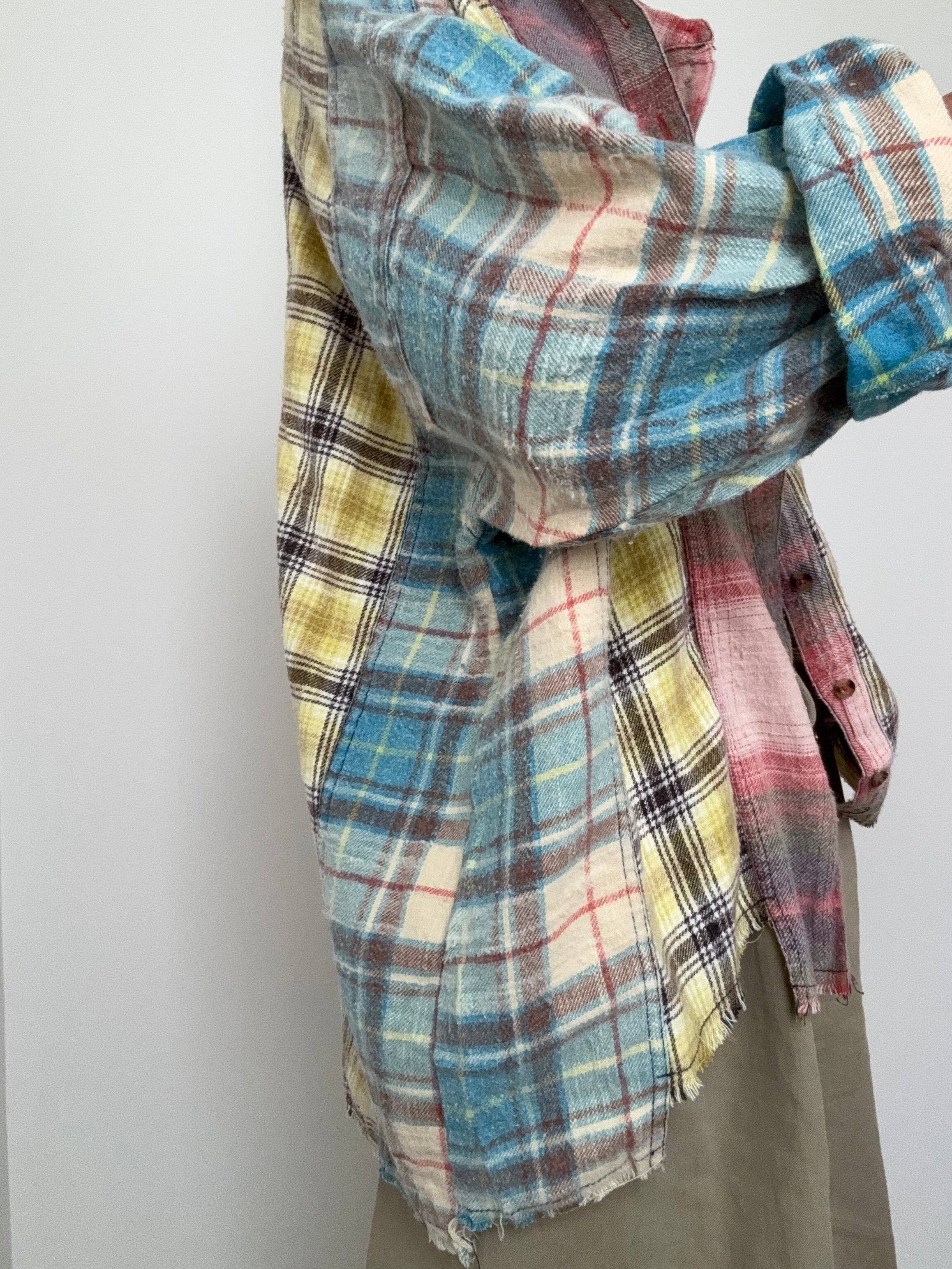 urban outfitters Shirts Pastel Patchwork Flannel Shirt