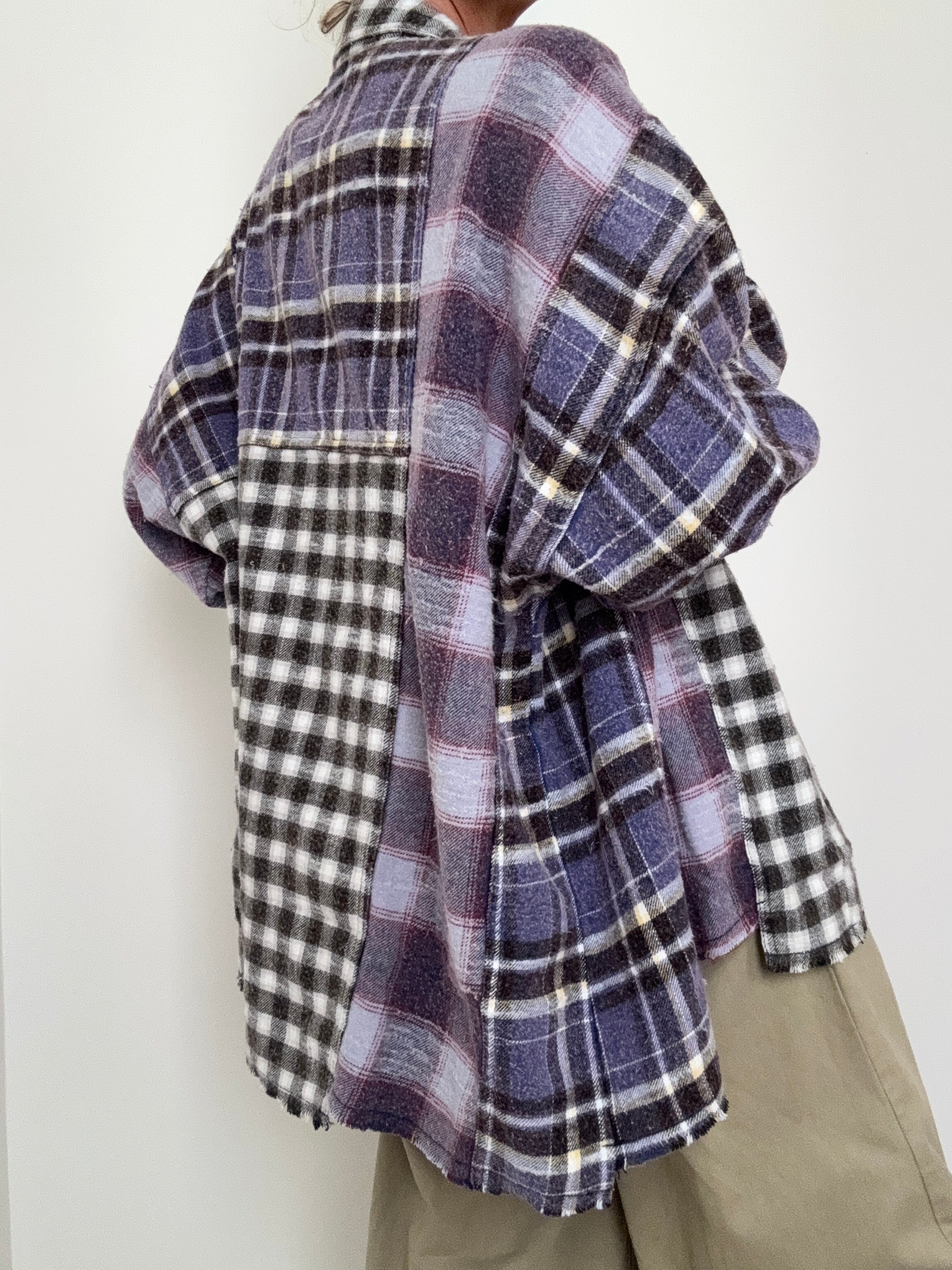 Purple Patchwork Flannel Shirt | Shirts